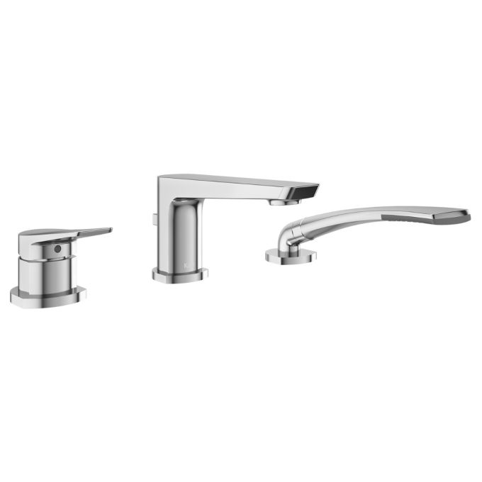 MOROKA Robinet de baignoire 3 morceaux avec douchette - cartouche incluse avec brut