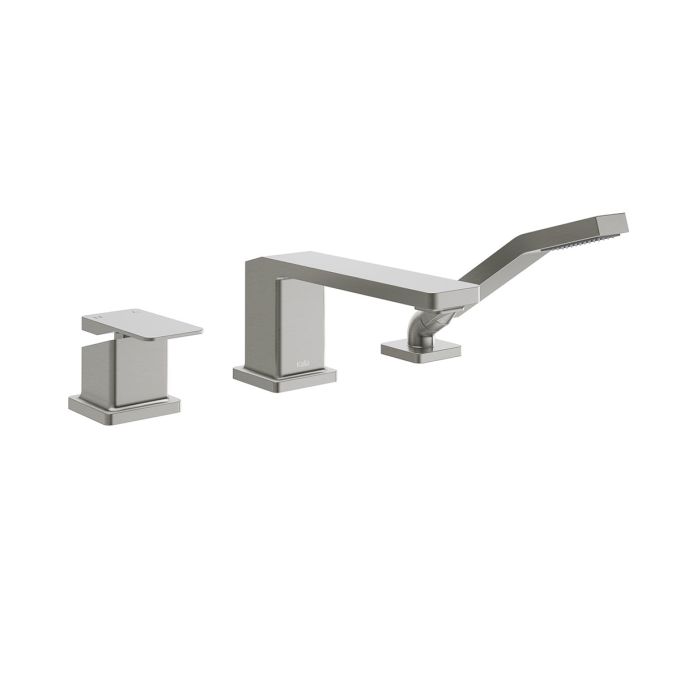KAREO Robinet pour baignoire 3 morceaux avec douchette - Cartouche incluse avec brut