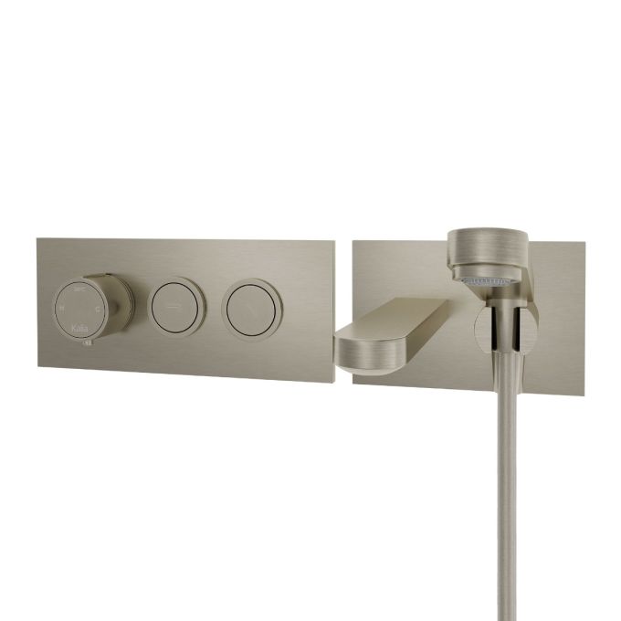 STEN Robinet mural pour baignoire avec valve thermostatique 1/2'' de type T/P AQUATONIK™ à boutons-poussoirs 2 voies