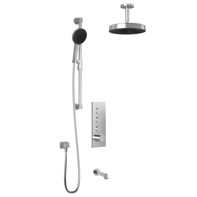 ELVA
TB3 PREMIA : AQUATONIK™ T/P Push-Button Shower System with Vertical Ceiling Arm