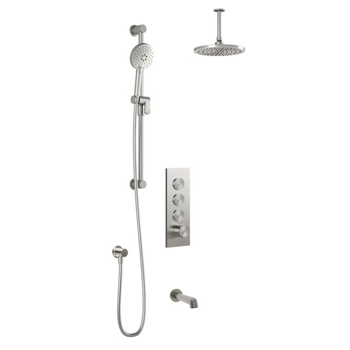 ELVA
TB3 : AQUATONIK™ T/P Push-Button Shower System with Vertical Ceiling Arm