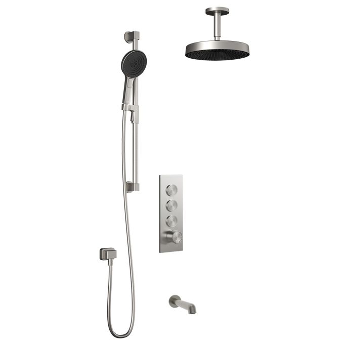 ELVA
TB3 PREMIA : AQUATONIK™ T/P Push-Button Shower System with Vertical Ceiling Arm