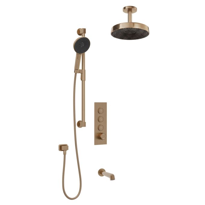 ELVA
TB3 PREMIA : AQUATONIK™ T/P Push-Button Shower System with Vertical Ceiling Arm