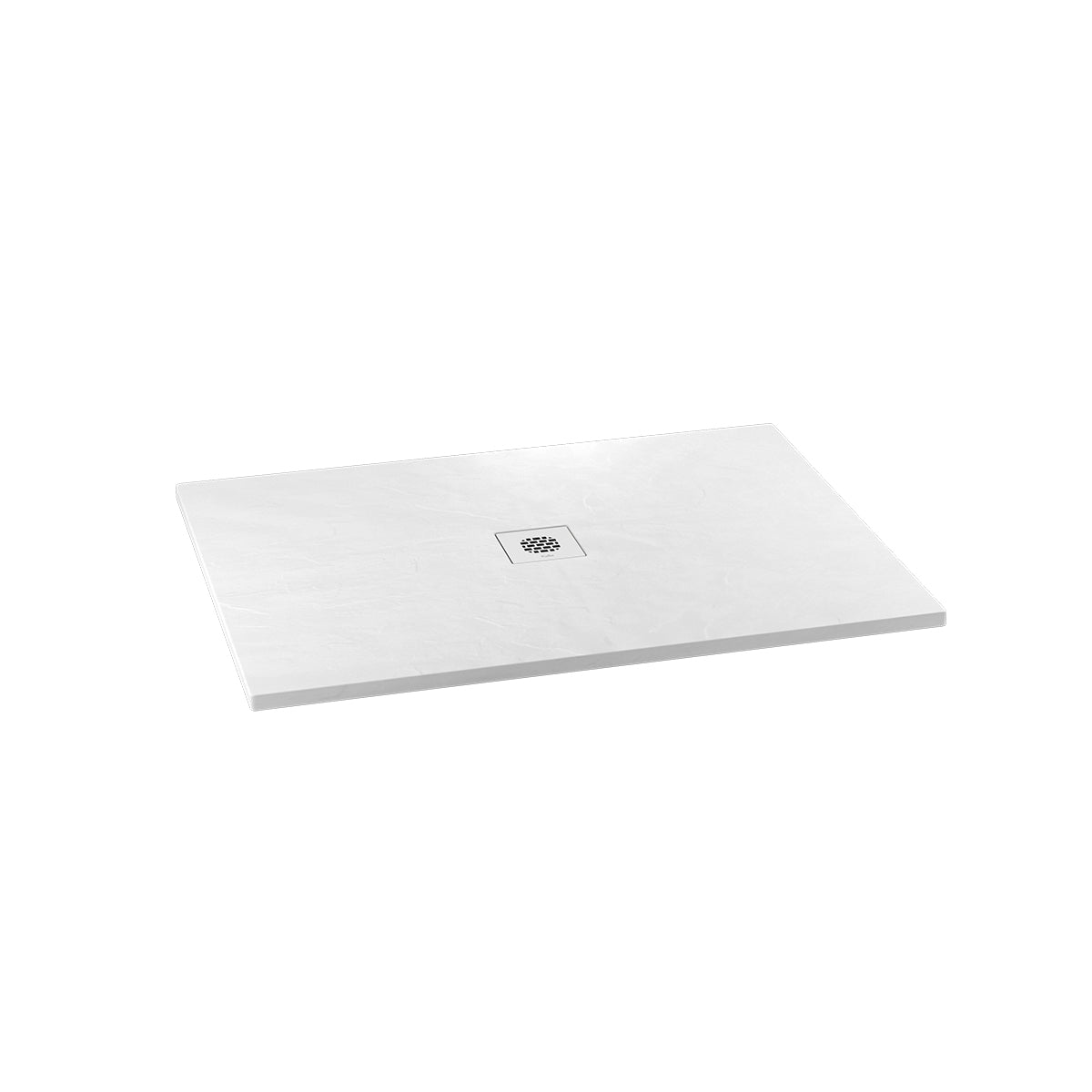 LAUZA 48x36 Base de Douche Rectangulaire en Castylat™ Blanc Texturé 48x36 (Ensemble de Bride de Carrelage Inclus)