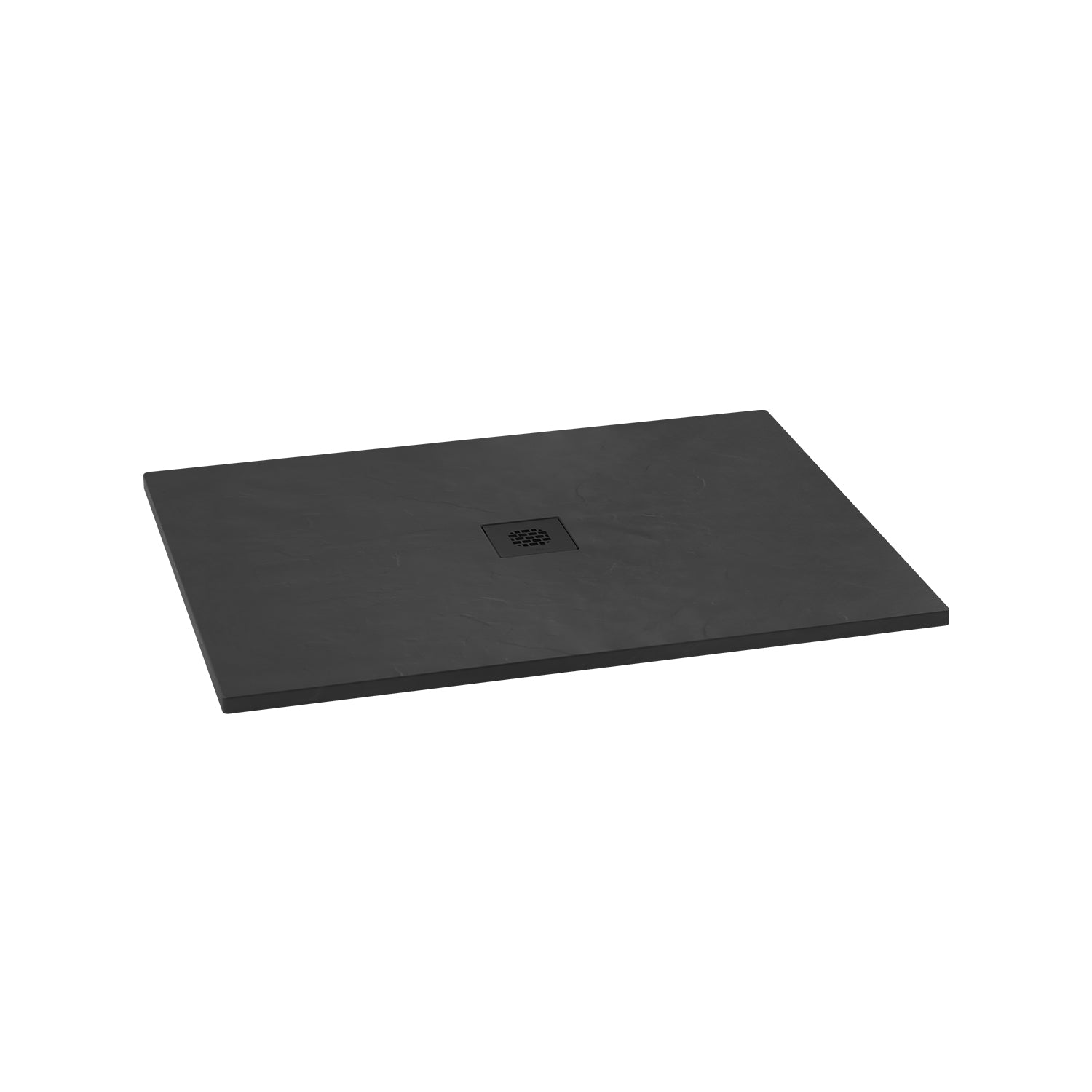 LAUZA 48x36 Base de Douche Rectangulaire en Castylat™ Noir Texturé 48x36 (Ensemble de Bride de Carrelage Inclus)