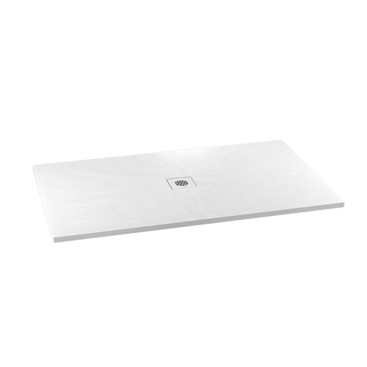 LAUZA 60x36 Base de Douche Rectangulaire en Castylat™ Blanc Texturé 60x36 (Ensemble de Bride de Carrelage Inclus)