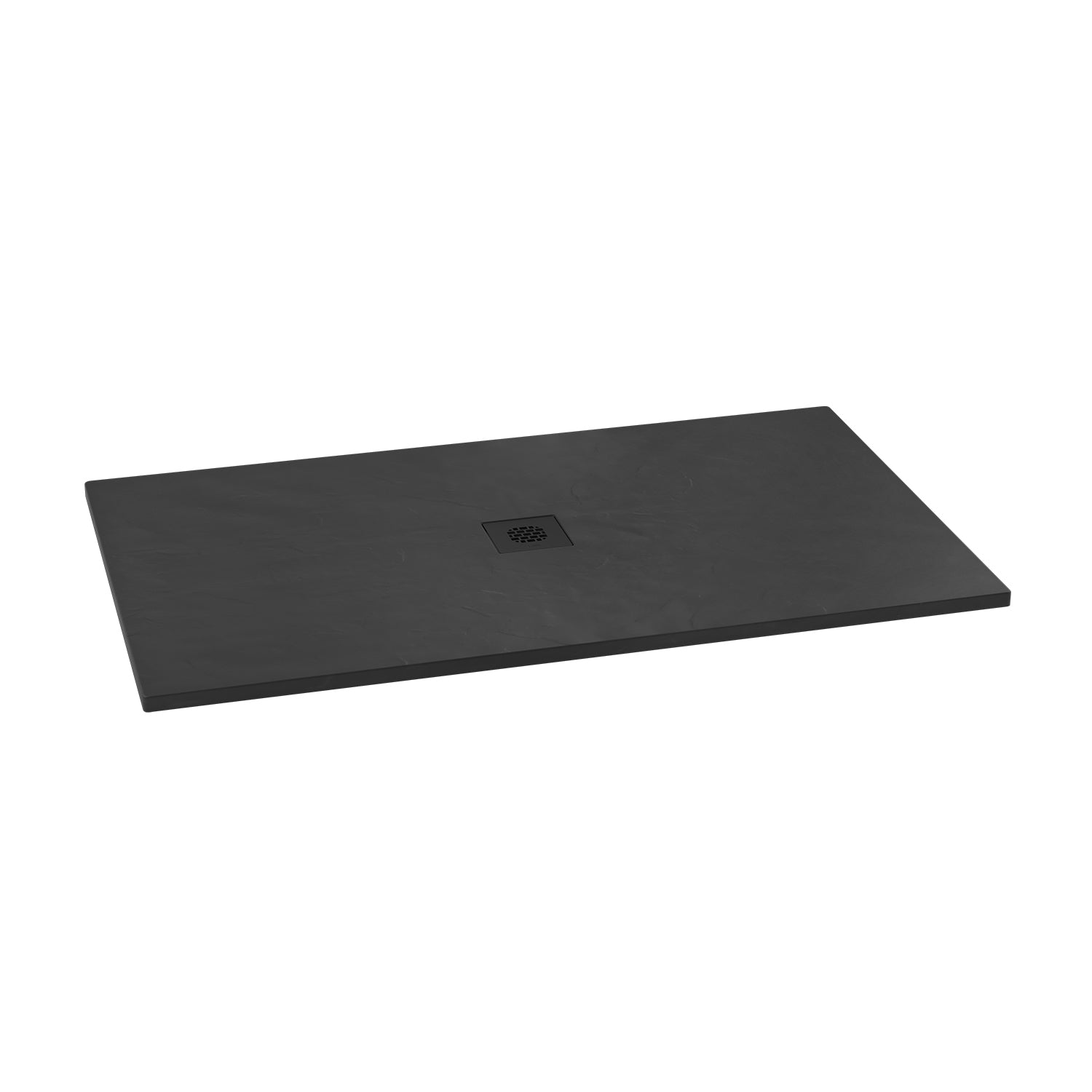 LAUZA 60x36 Base de Douche Rectangulaire en Castylat™ Noir Texturé 60x36 (Ensemble de Bride de Carrelage Inclus)