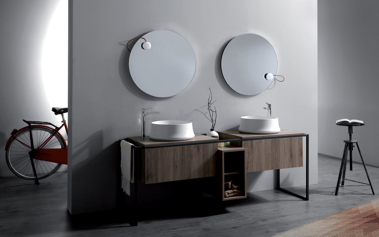 SHARP Meuble autoportant double 71 po