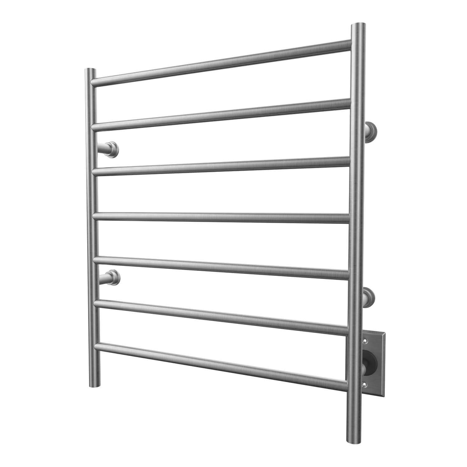 Chauffe-serviettes électrique linéaire Kontour 24" x 27" (filaire) - Nickel brossé