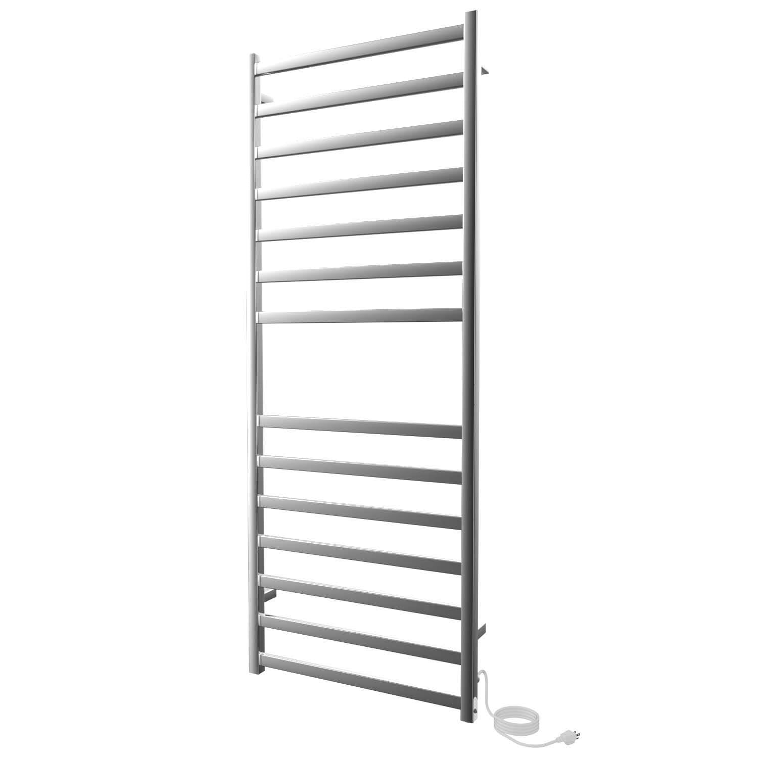 Chauffe-serviettes électrique carré Kontour 24" x 60" - Chrome