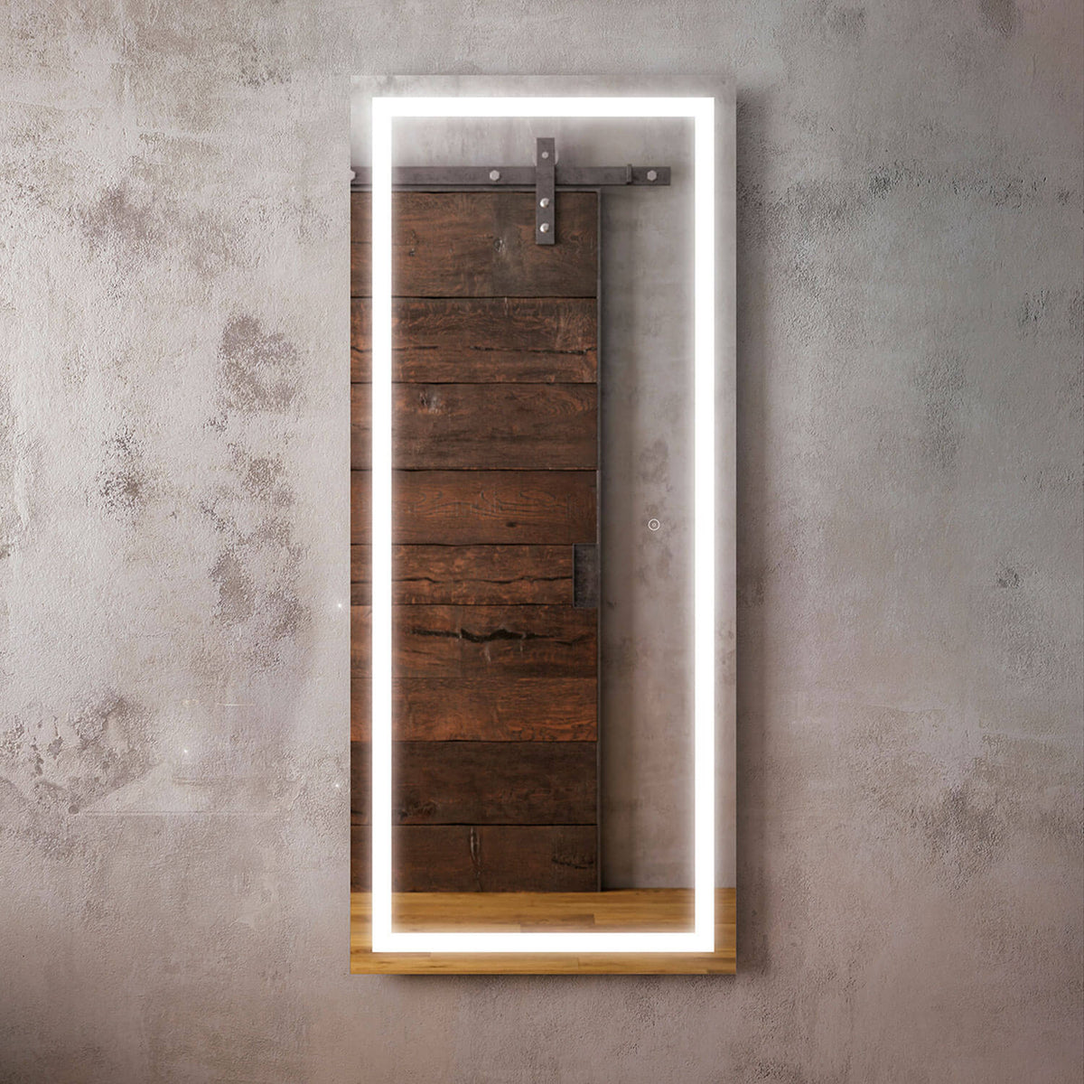 EFFECT Walk-In                         Miroir à Éclairage DEL Rect. 24 x 56 Avec Bande Givrée à l'Intérieur et Interrupteur