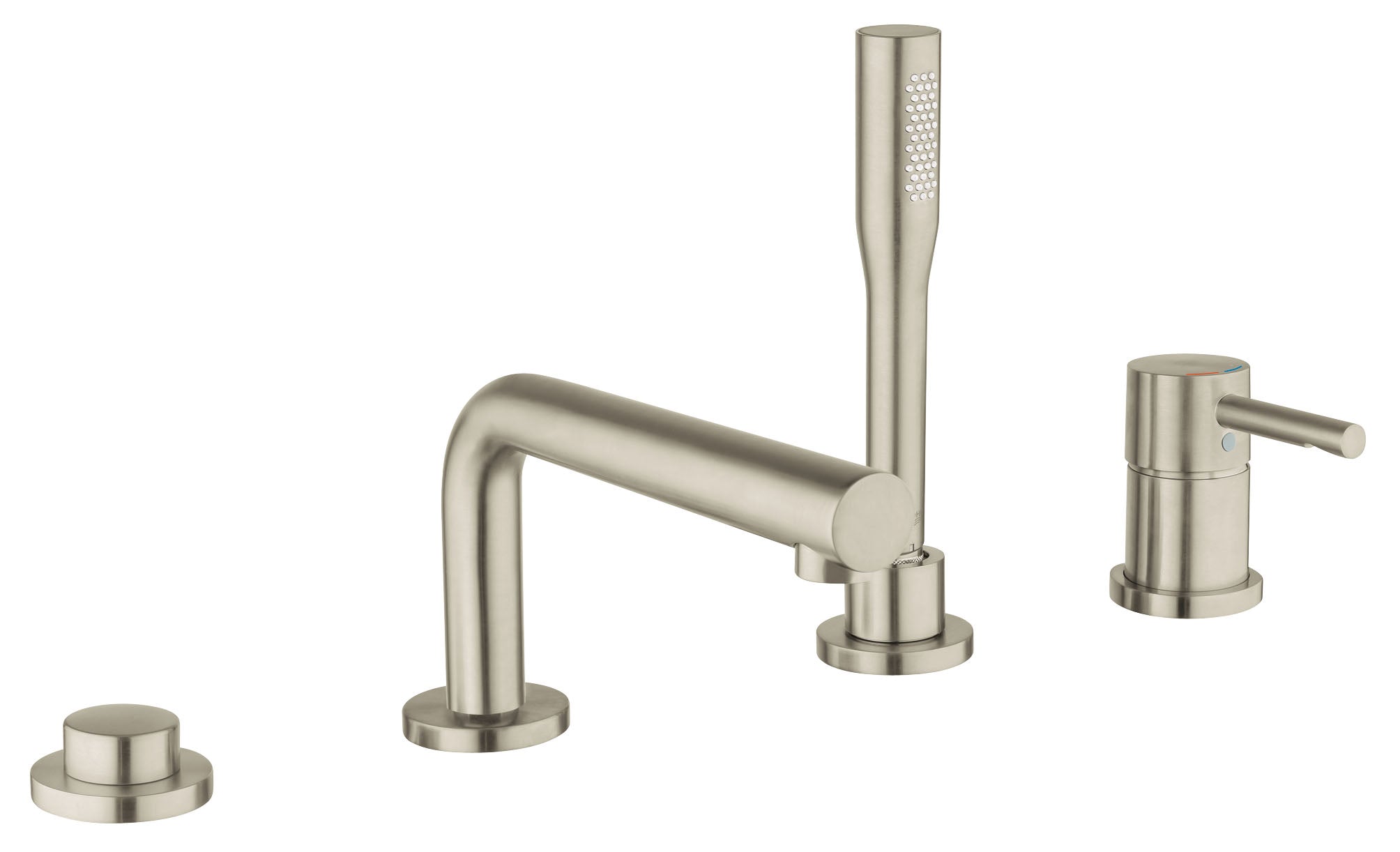 Robinet de baignoire Roman sur tablier à 4 trous, à levier unique et à douchette de 6,6 l/min (1,75 gpm)
