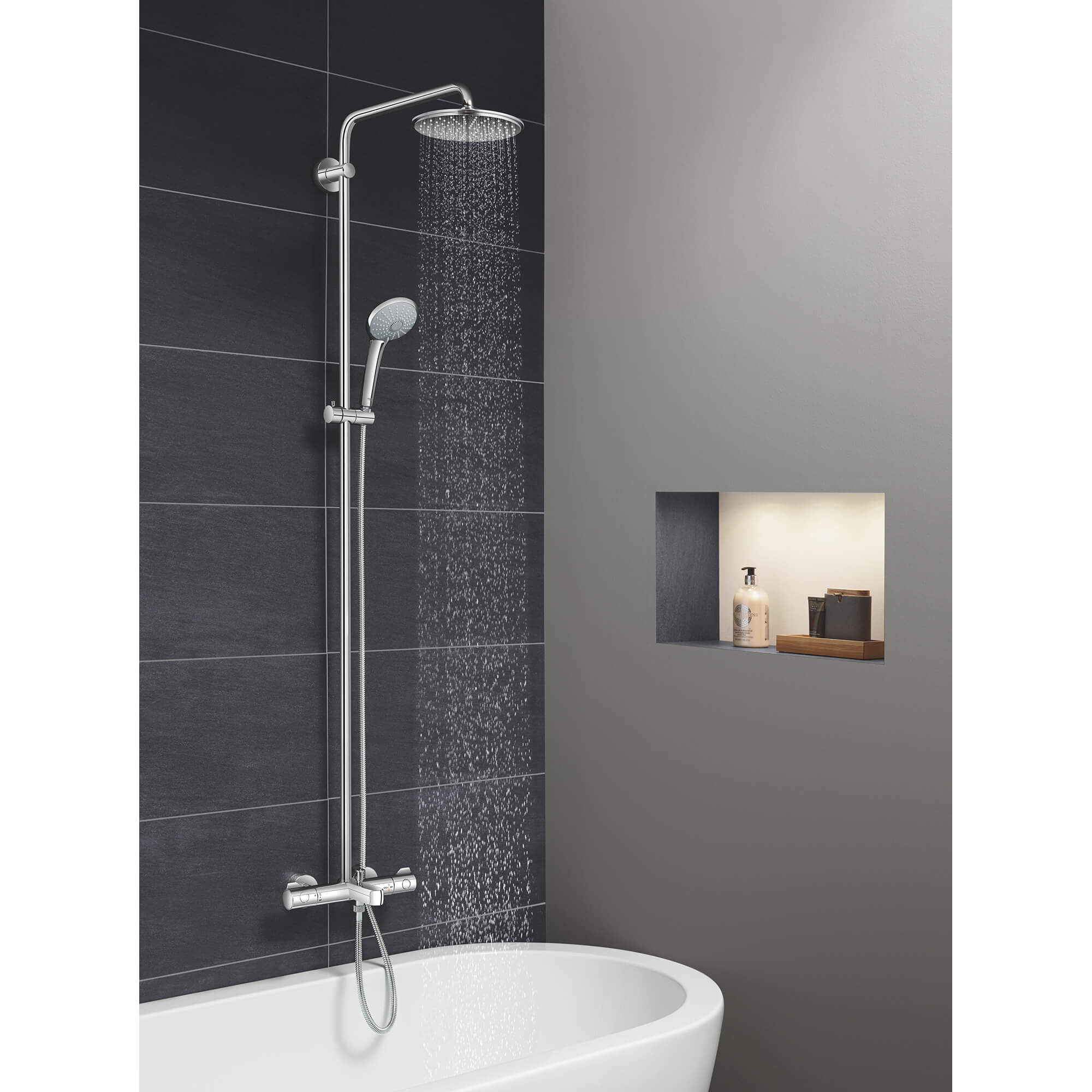 Euphoria Thermostatic Shower System for Bath/Shower