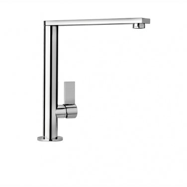 Single-spray swivel kitchen faucet