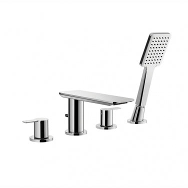 Robinet de bain 4 morceaux avec douchette