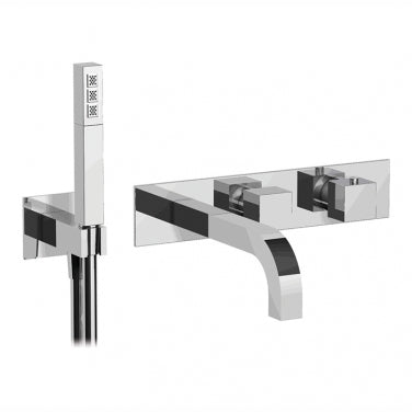 3/4" Thermostatic Wall Mounted Bath Faucet with Hand Shower - DECORATIVE SET