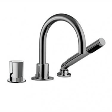 3-piece bath faucet with hand shower