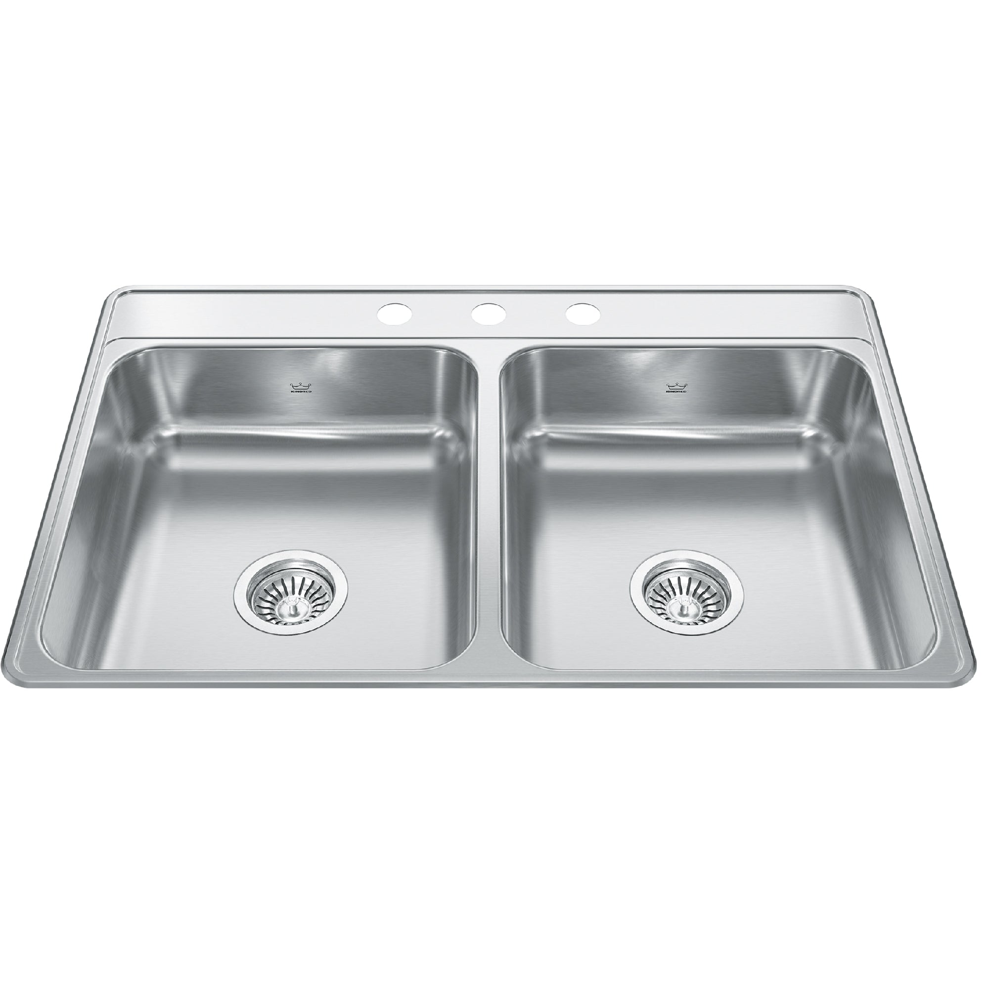 Creemore 33 inch LR x 22 inch Fb Drop in Double Bowl Stainless Steel