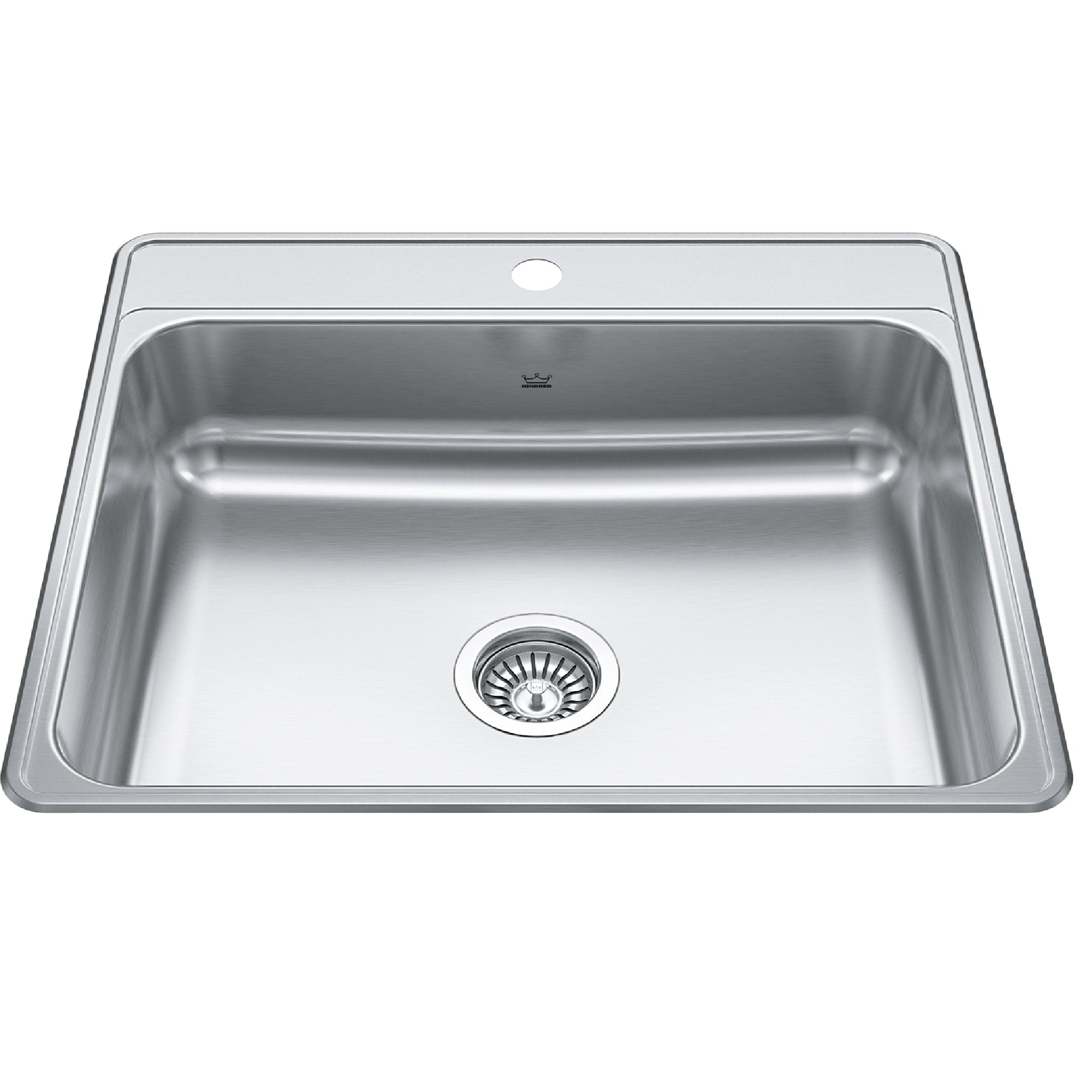 Creemore 25 inch LR x 22 inch FB Drop In Single Bowl 1 Hole Stainless Steel Kitchen Sink