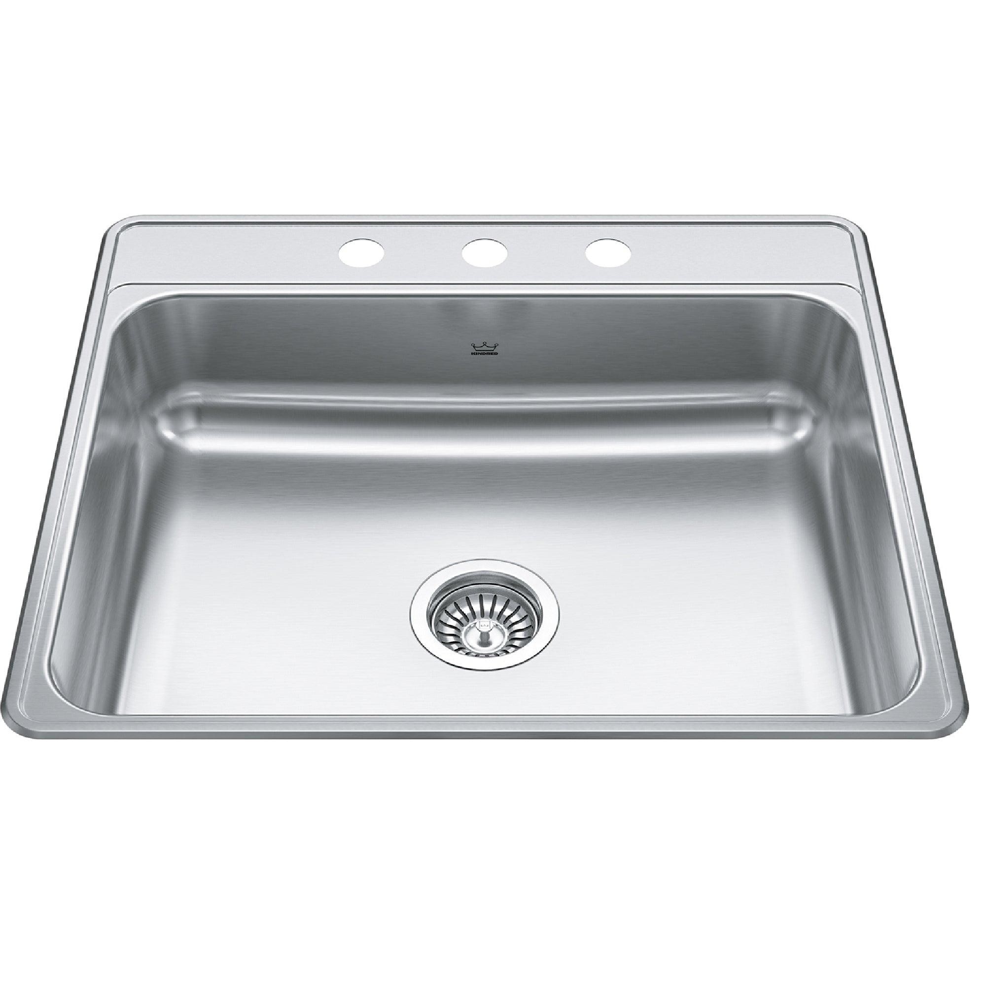 Creemore 25 inch LR x 22 inch FB Drop In Single Bowl 1 Hole Stainless Steel Kitchen Sink