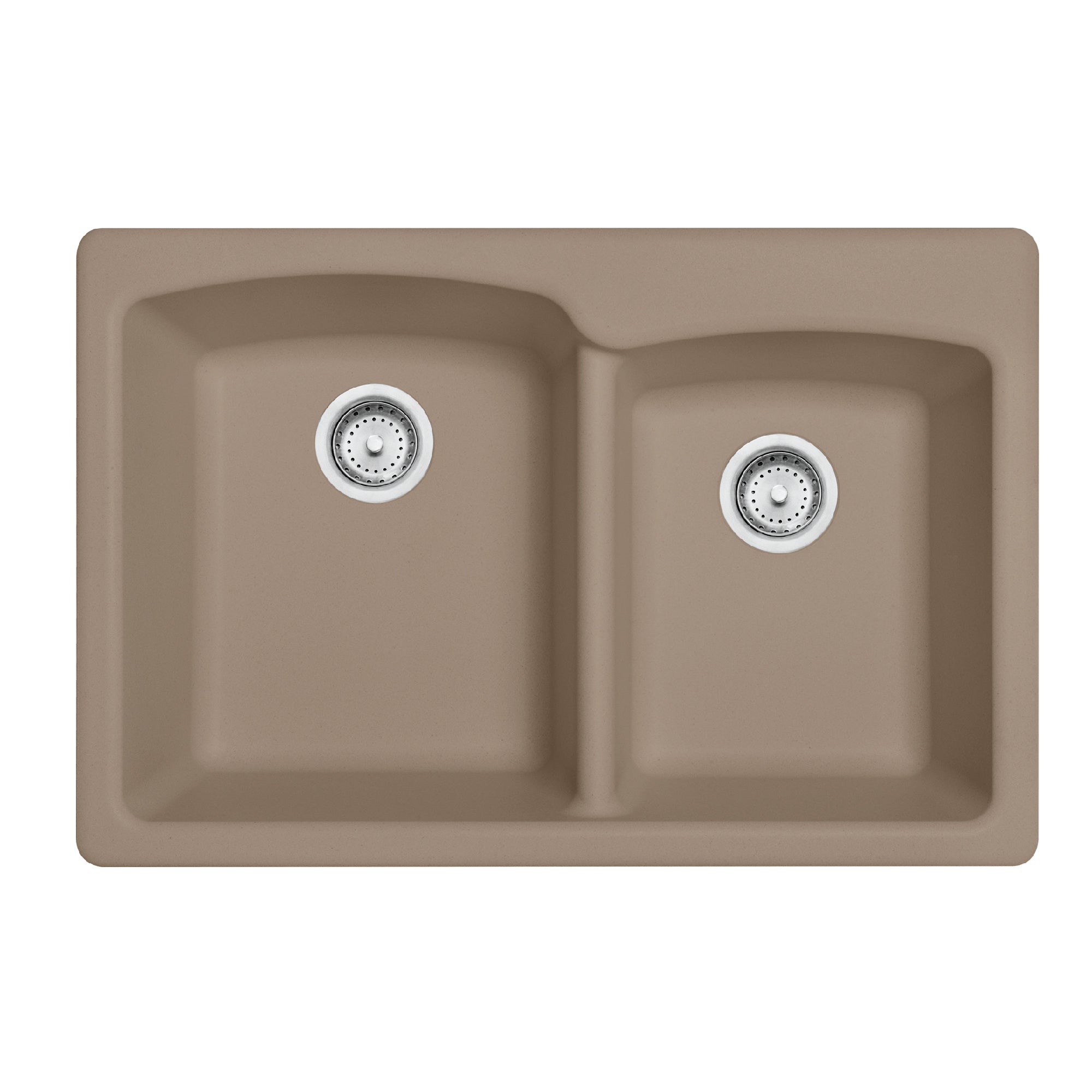 Franke Ellipse 33.0 in. x 22.0 in. Double Mount Double Bowl Kitchen Sink - EOOY33229-1-CA