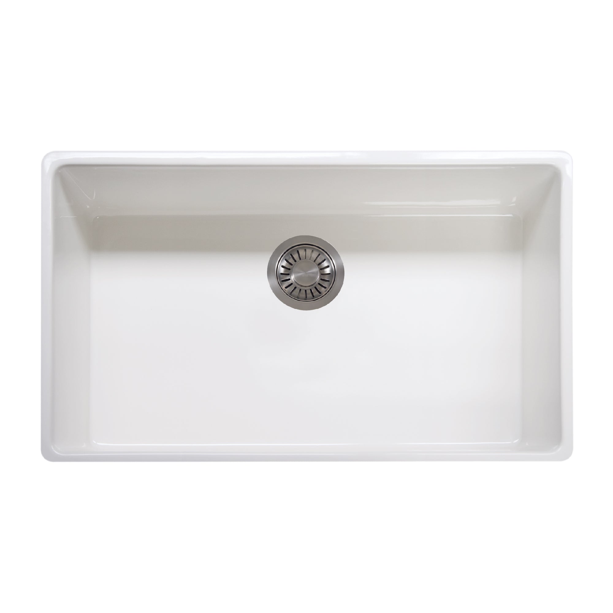 Franke Farm House 33-in. x 20-in. White Apron Front Bowl Fireplace Kitchen Sink - FHK710-33Wh