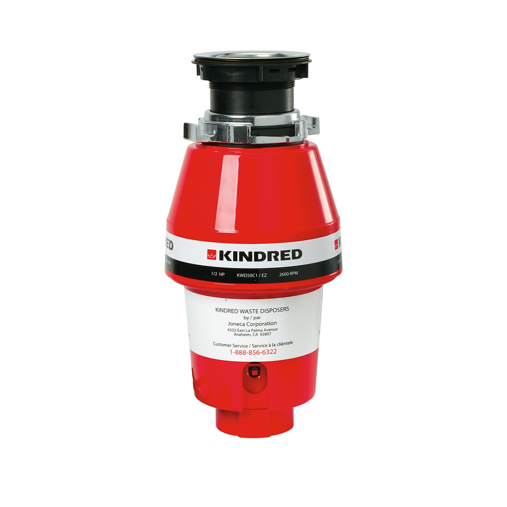 Kindred Broyeur de déchets alimentaires à alimentation continue de 1/2hp