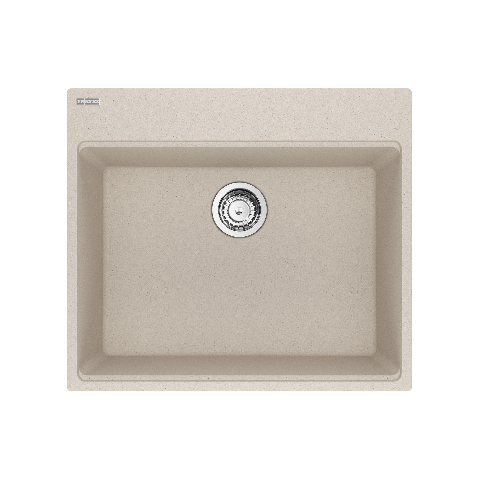 Franke Maris Topmount 25 pouces x 22 pouces en granit simple Bol de cuisine Évier de cuisine en pierre Gris