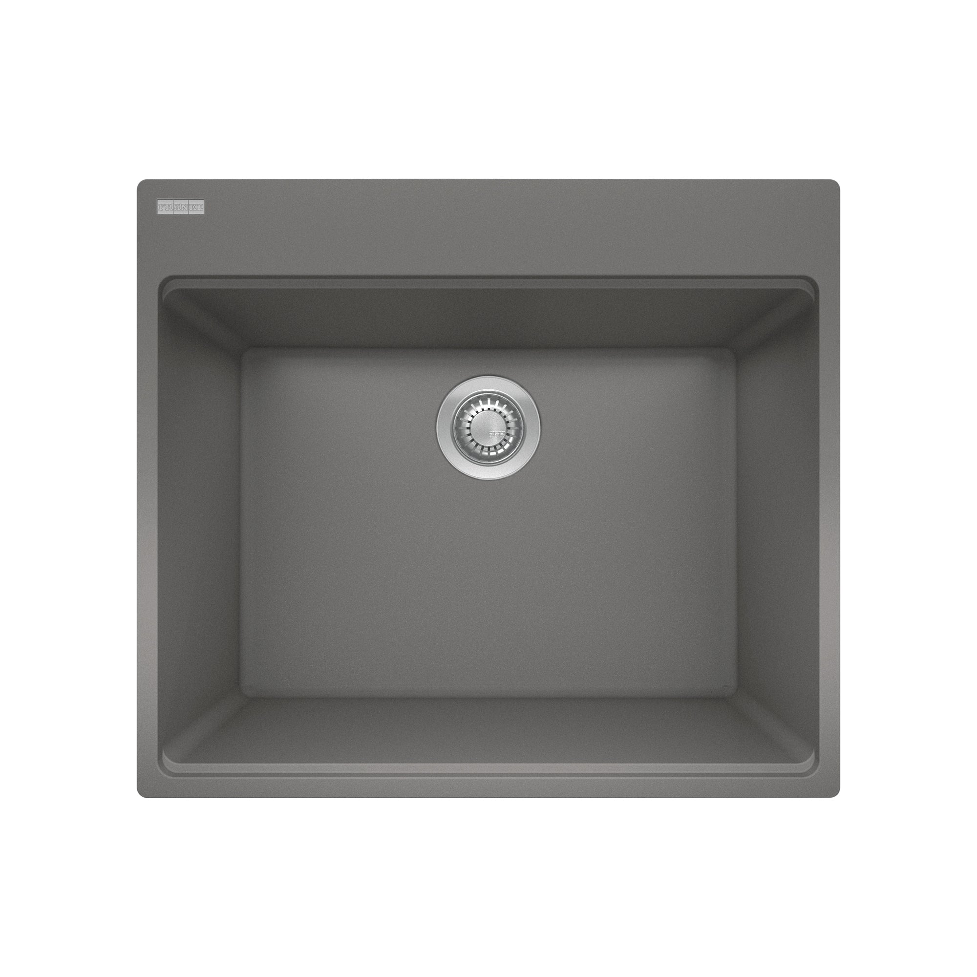 Franke Maris Dual Mount 25 pouces x 22 po Granite Dual Mount Single Bowl Luiserie en pierre Gris