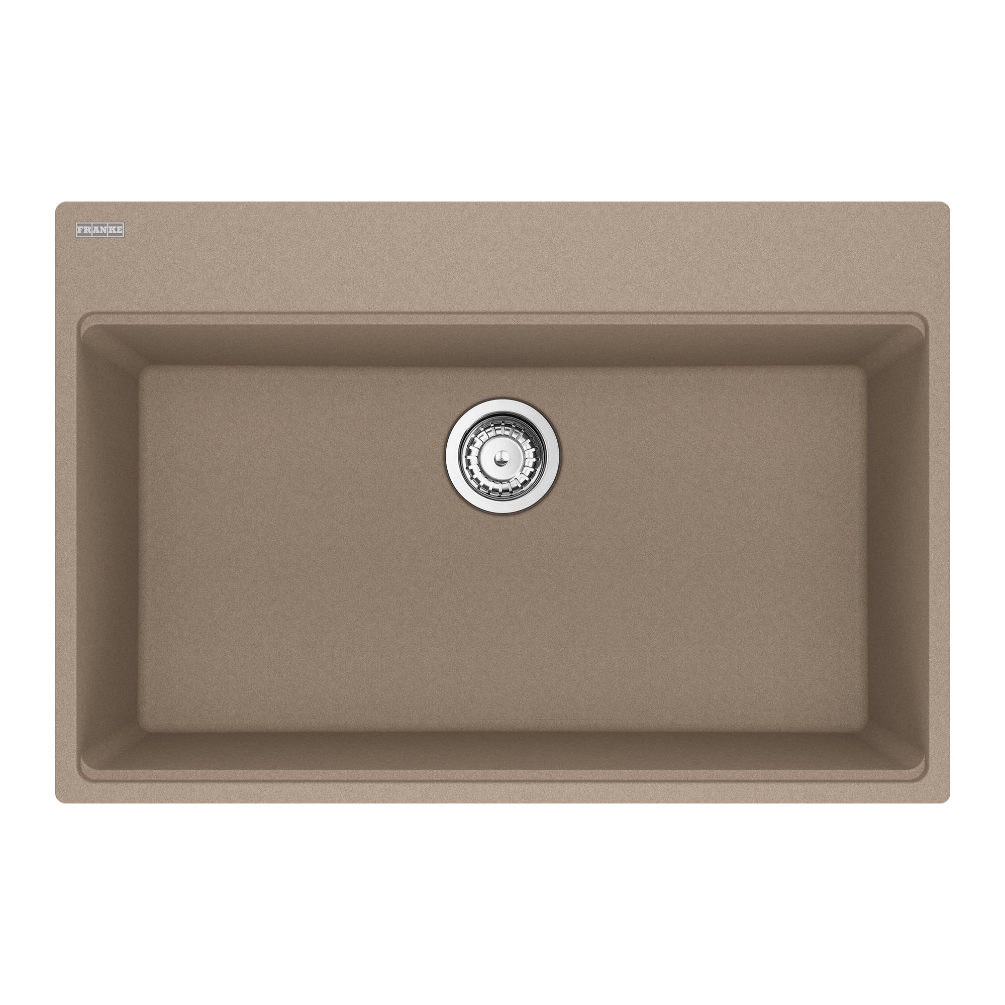 Franke Maris Topmount 31 pouces x 20,88 pouces de bol simple en granit Évier de cuisine en pierre gris
