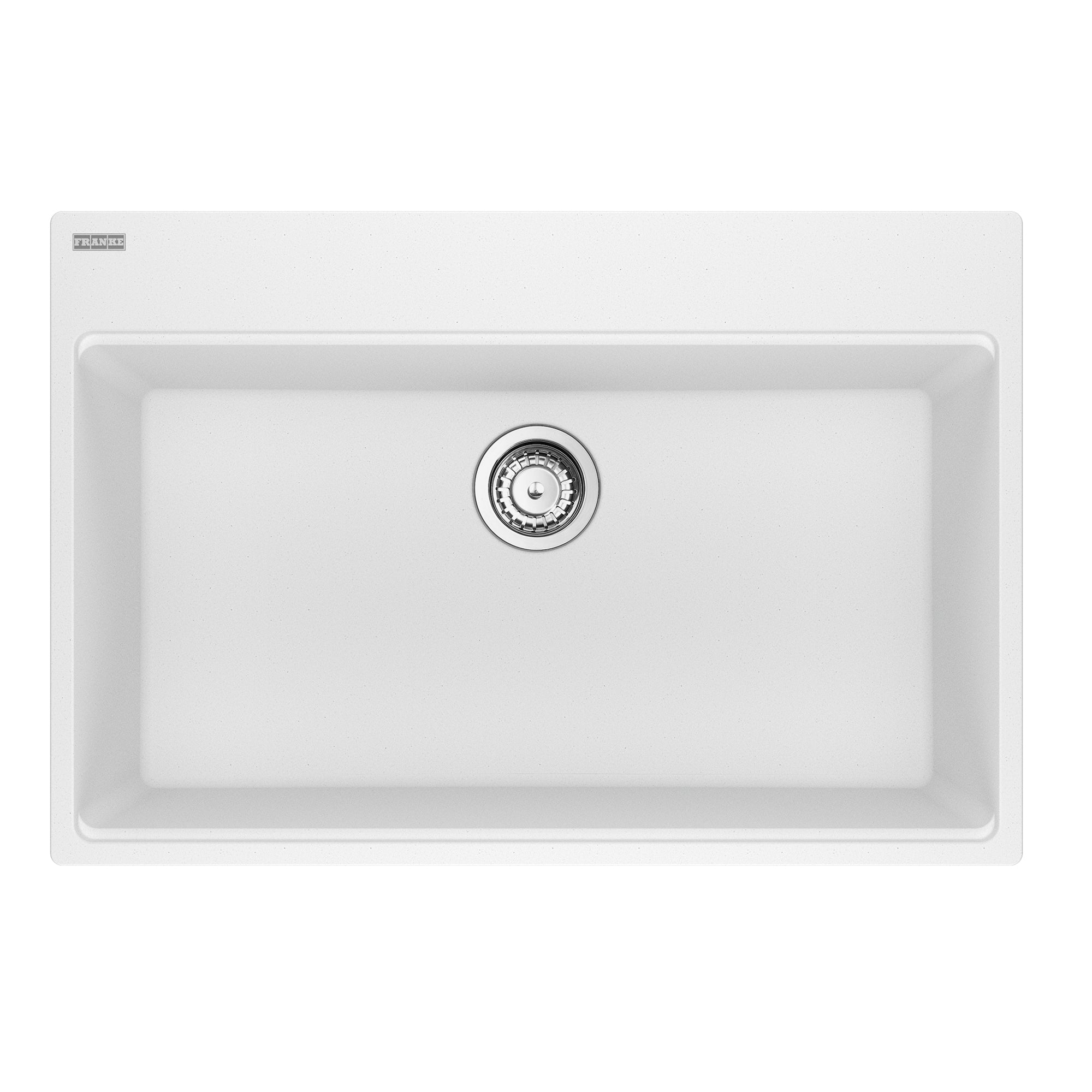 Franke Maris Topmount 31 pouces x 20,88 pouces de bol simple en granit Évier de cuisine en pierre gris