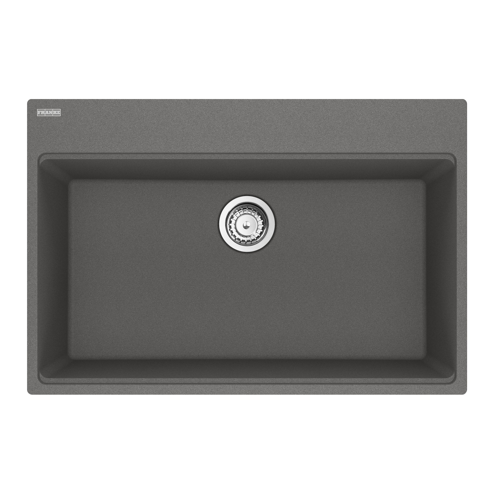 Franke Maris Topmount 31 pouces x 20,88 pouces de bol simple en granit Évier de cuisine en pierre gris