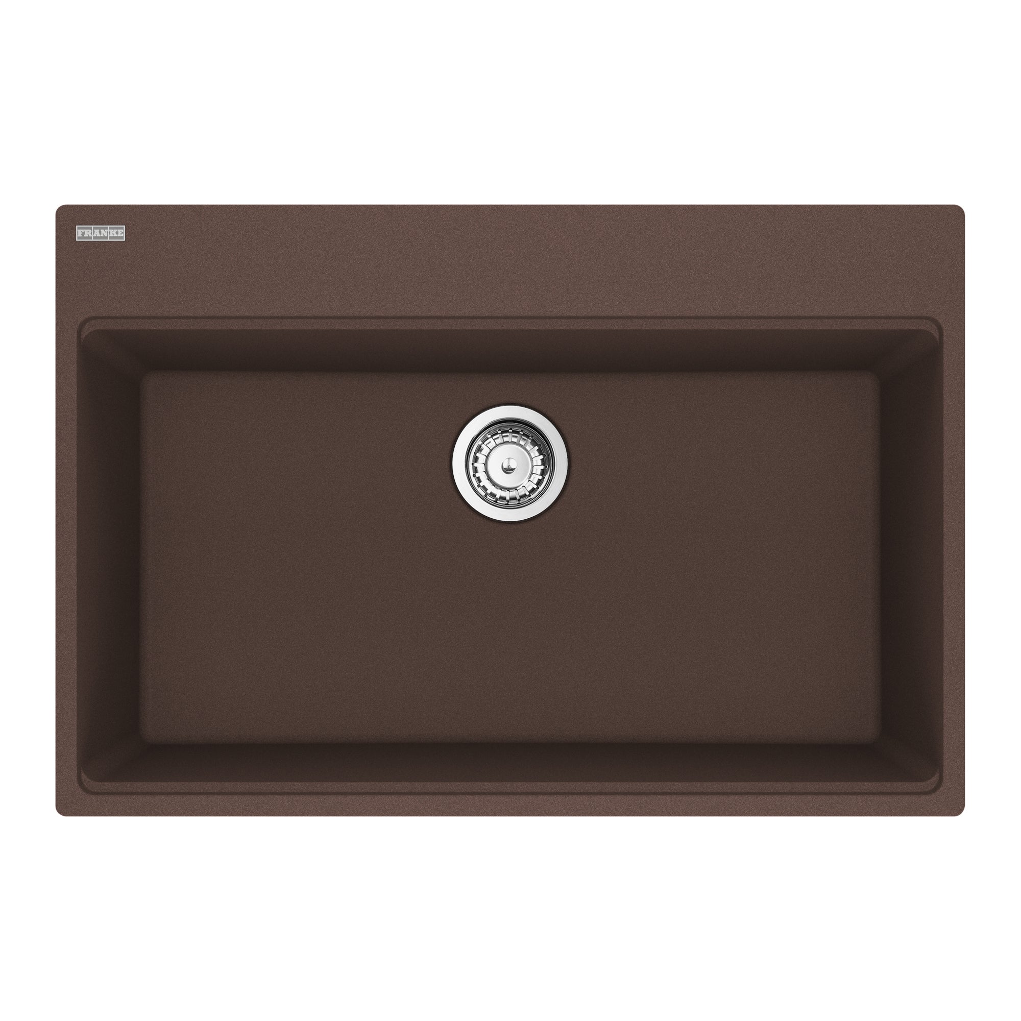 Franke Maris Topmount 33 pouces x 22 pouces de bol simple en granit Évier de cuisine en pierre gris