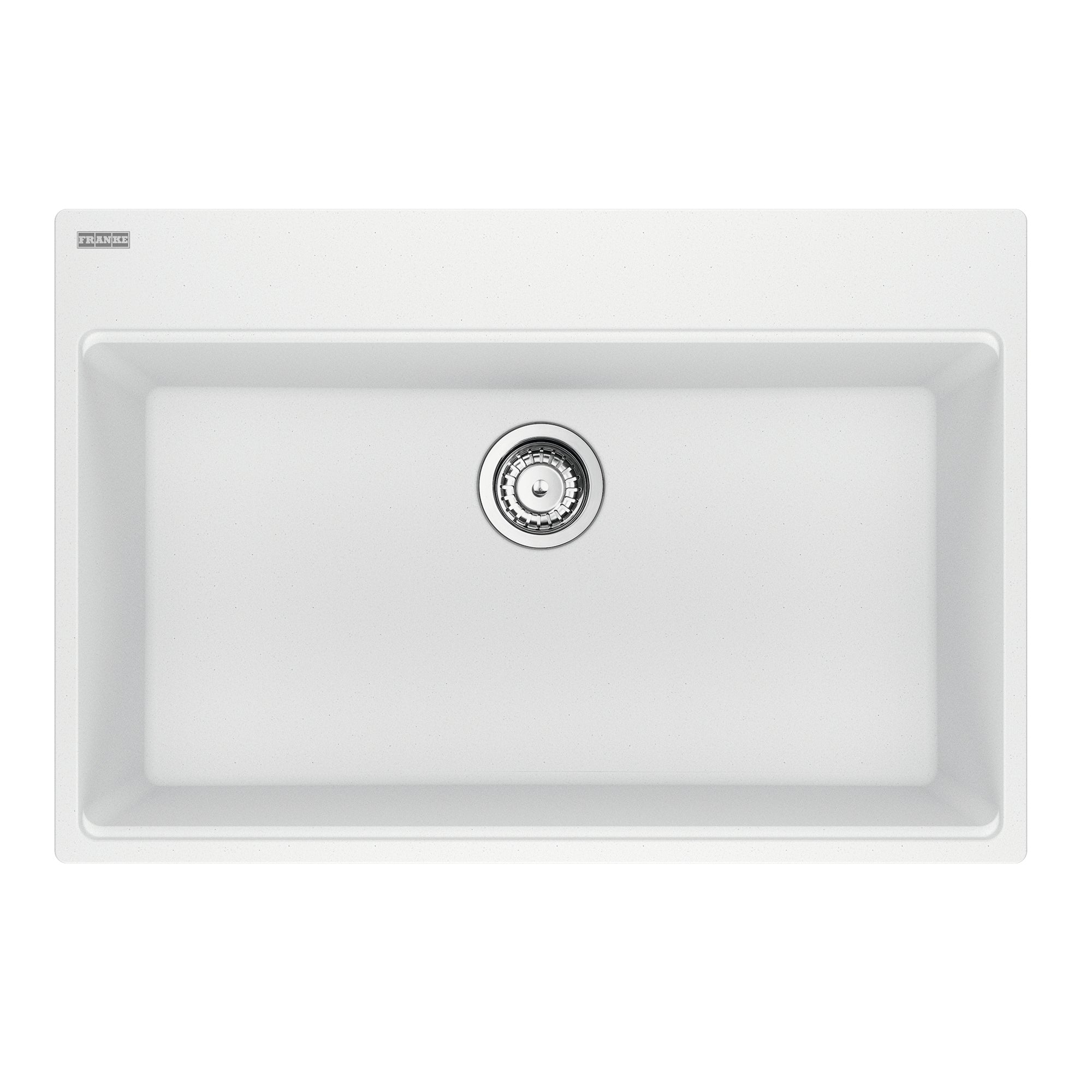 Franke Maris Topmount 33 pouces x 22 pouces de bol simple en granit Évier de cuisine en pierre gris