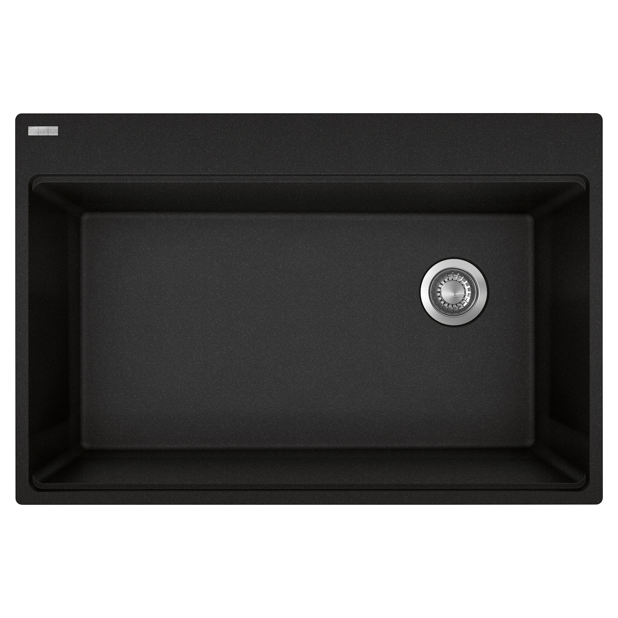 Franke Maris Topmount 33 pouces x 22 pouces de bol simple en granit Single Bowl en noir mat