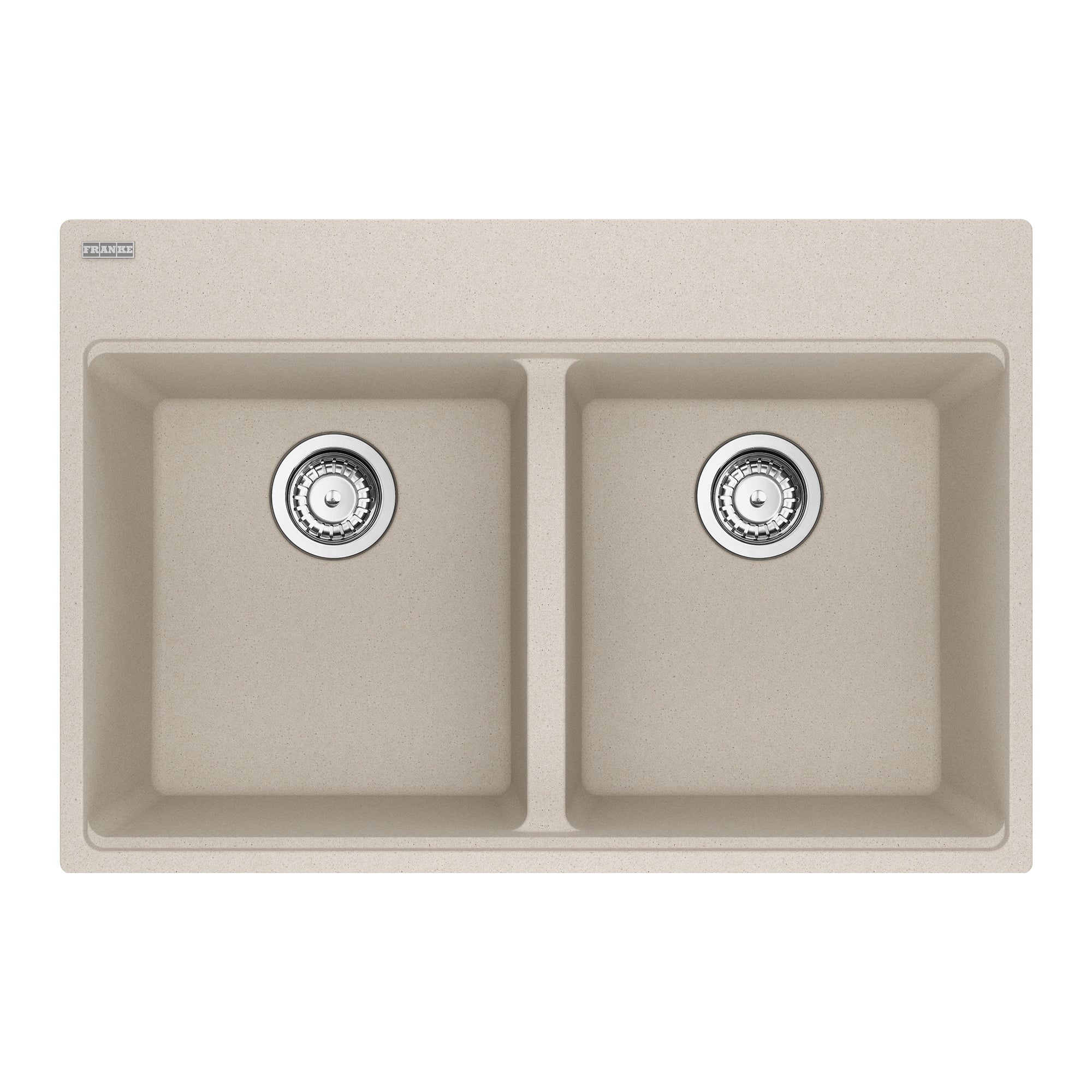 Franke Maris Topmount 33 pouces x 22 pouces Granite Double Bowl Kitchen Sink en champagne