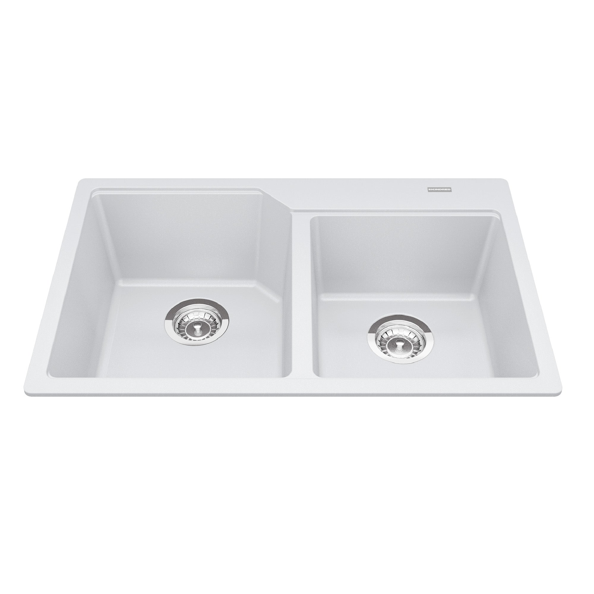 Granite Series 30.69-inch LR x 19.69-inch FB Drop-in Double Bowl Granite Kitchen Sink in Matte Black
