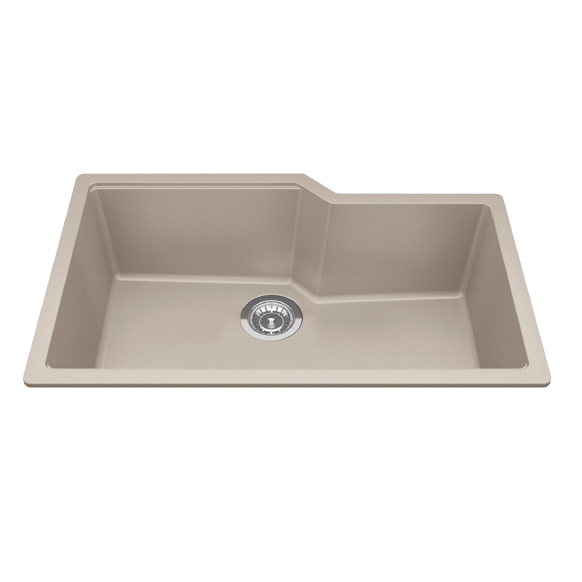 Granite Series 30.69-inch LR x 19.69-inch FB Undermount Single Bowl Granite Kitchen Sink in Mocha