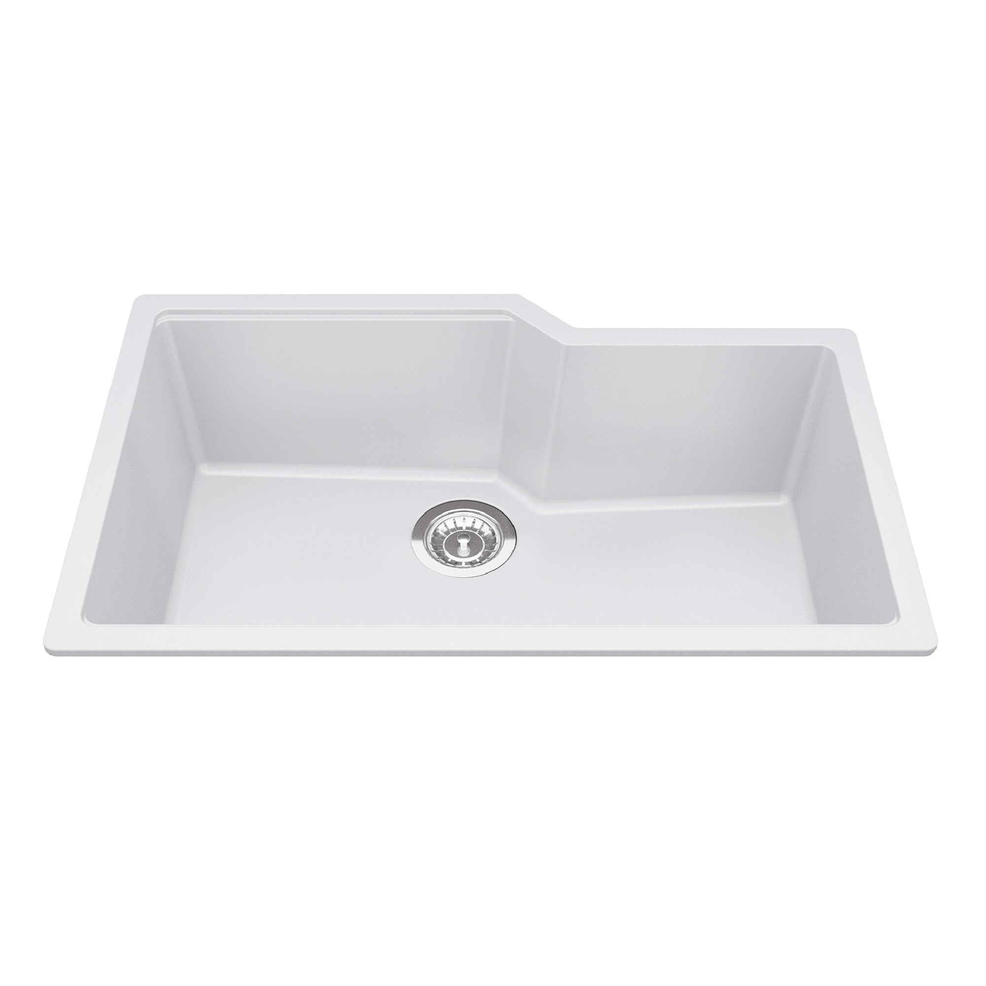 Granite Series 30.69-inch LR x 19.69-inch FB Undermount Single Bowl Granite Kitchen Sink in Mocha