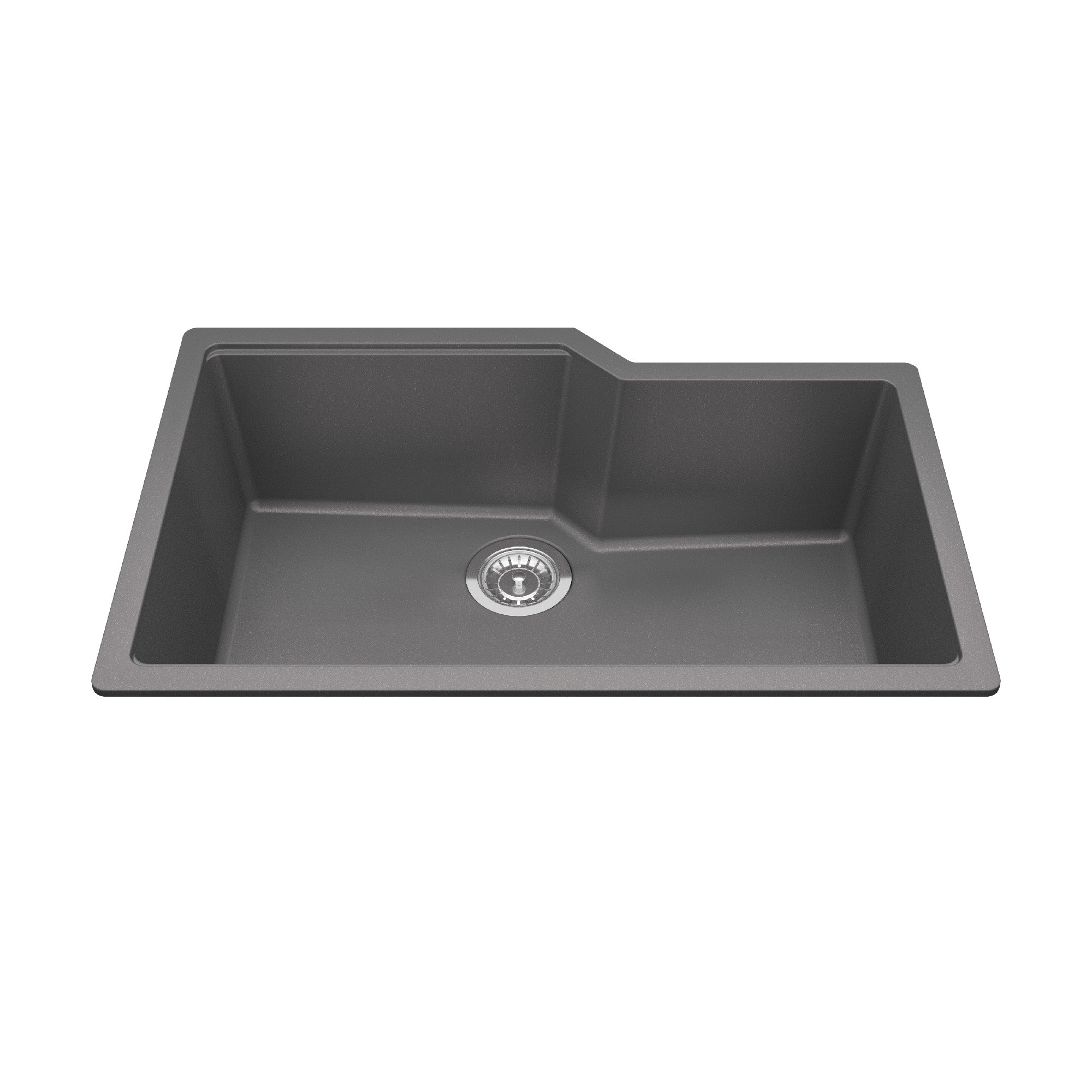 Granite Series 30.69-inch LR x 19.69-inch FB Undermount Single Bowl Granite Kitchen Sink in Mocha