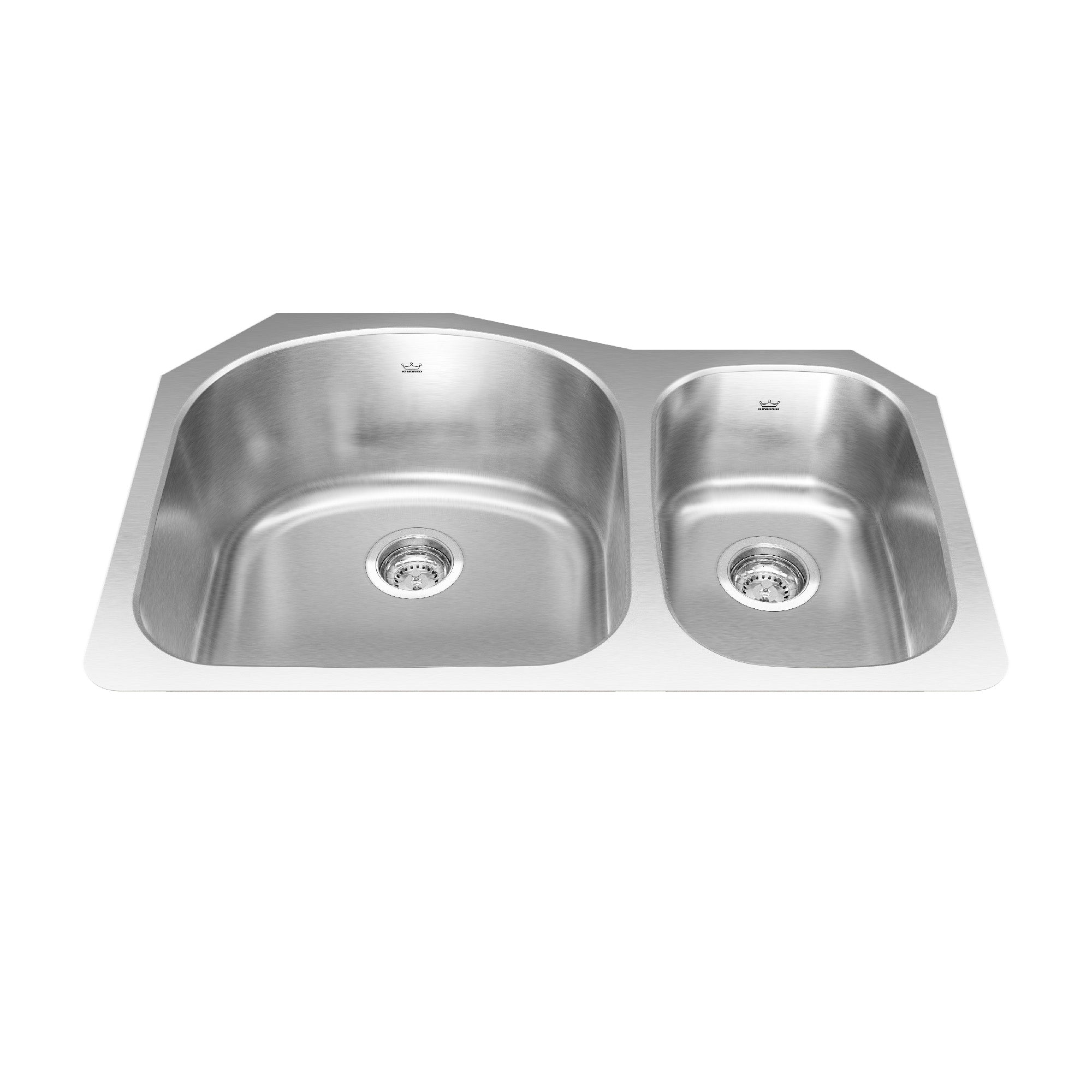 Reginox 31.13 inch LR x 20.25 inch FB Undermount Double Bowl Stainless Steel Kitchen Sink