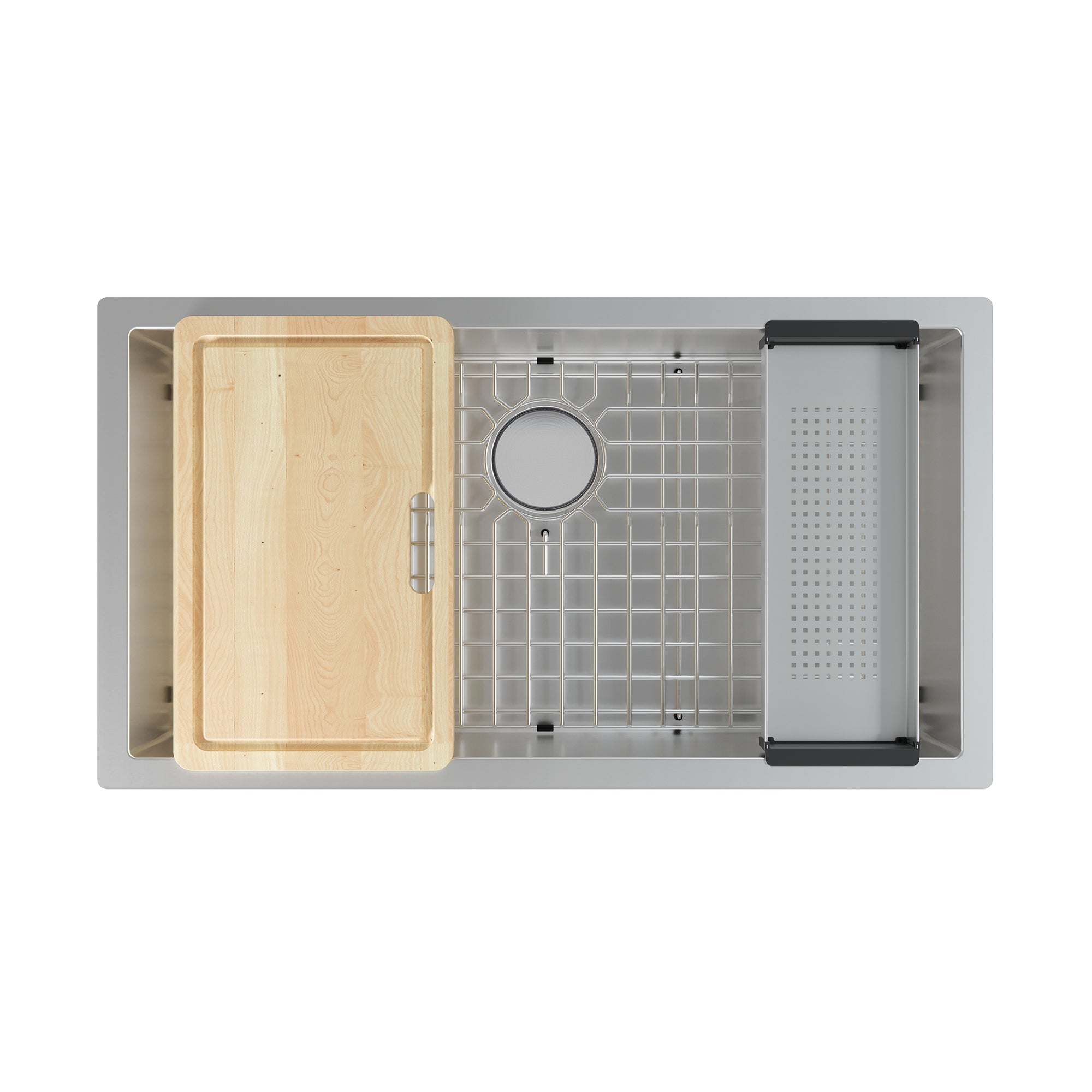 Franke Professional 2.0 WorkCenter 35.5 in. x 19.5 in. 16 Gauge Stainless Steel Undermount Single Bowl Kitchen Sink