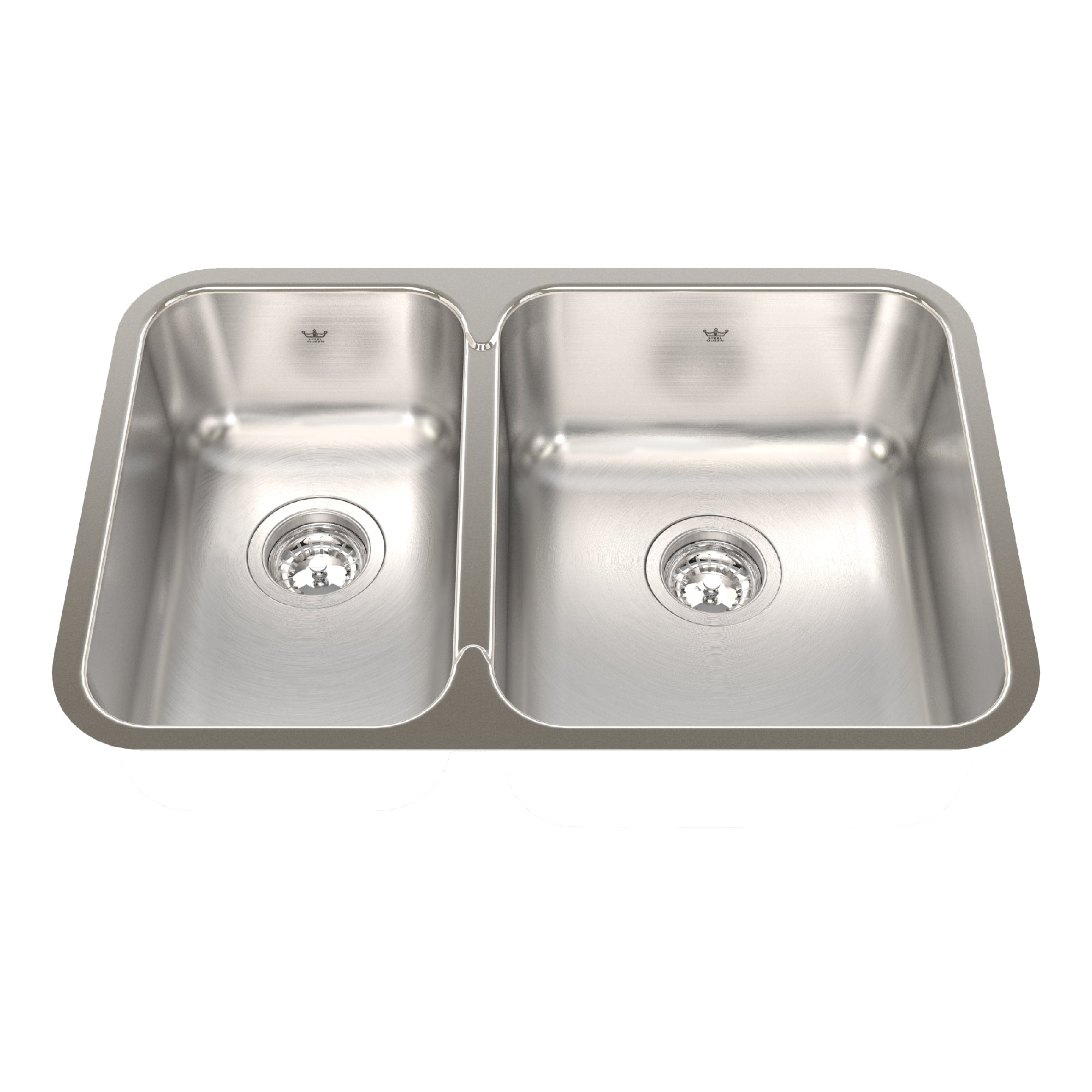 Steel Queen 26,88 pouces LR x 17,75 pouces FB Undermount Double Bowl en acier en acier inoxydable
