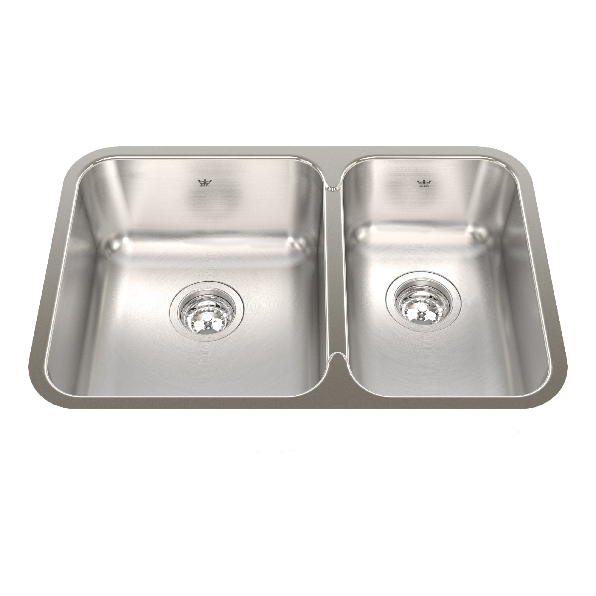 Steel Queen 26,88 pouces LR x 17,75 pouces FB Undermount Double Bowl en acier en acier inoxydable