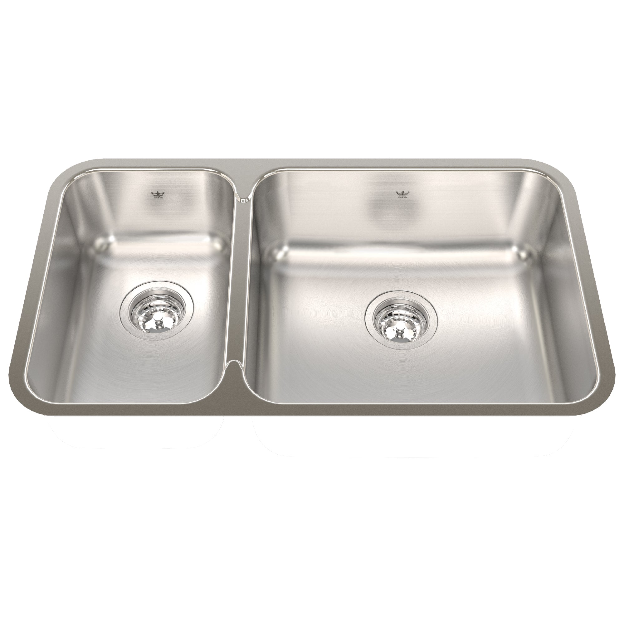 Steel Queen 30,88 pouces LR x 17,75 pouces FB Undermount Double Bowl en acier en acier inoxydable