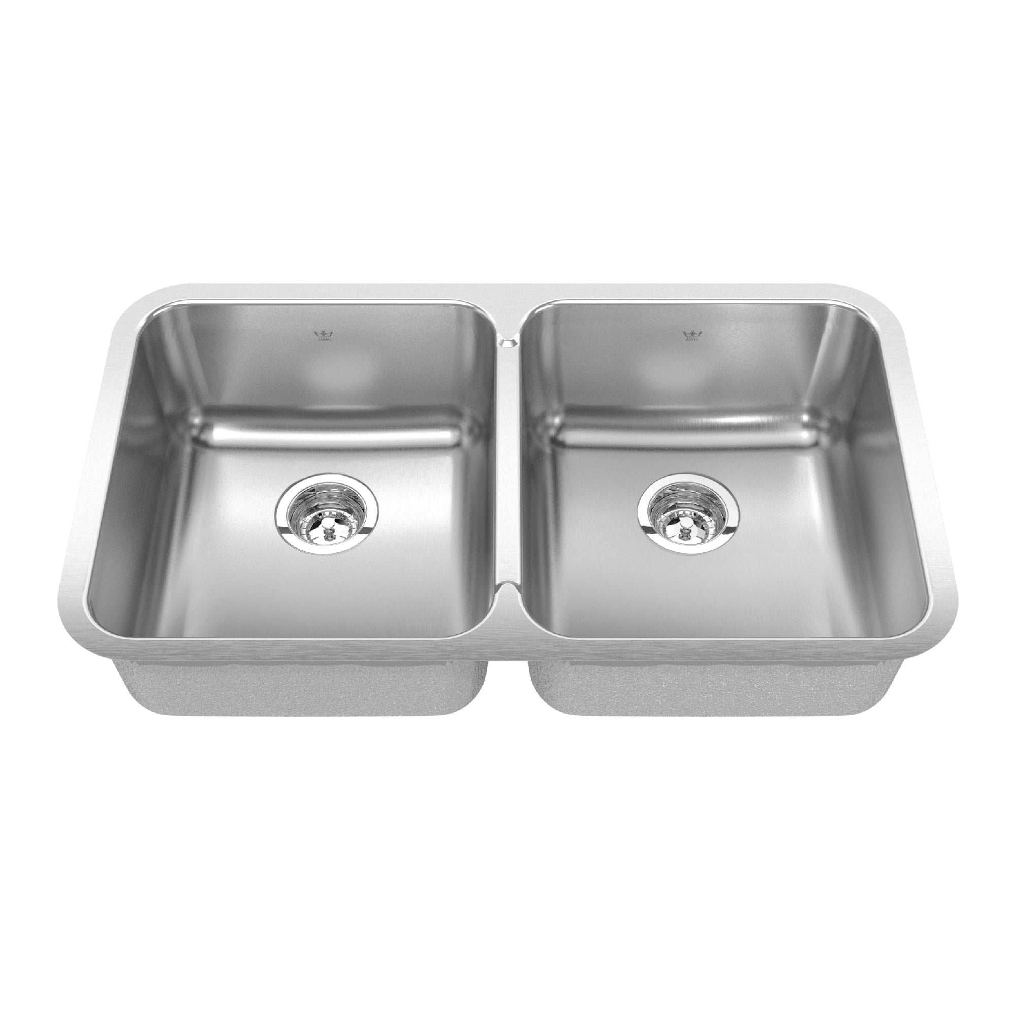 Steel Queen 30,88 pouces LR x 17,75 pouces FB Undermount Double Bowl en acier en acier inoxydable