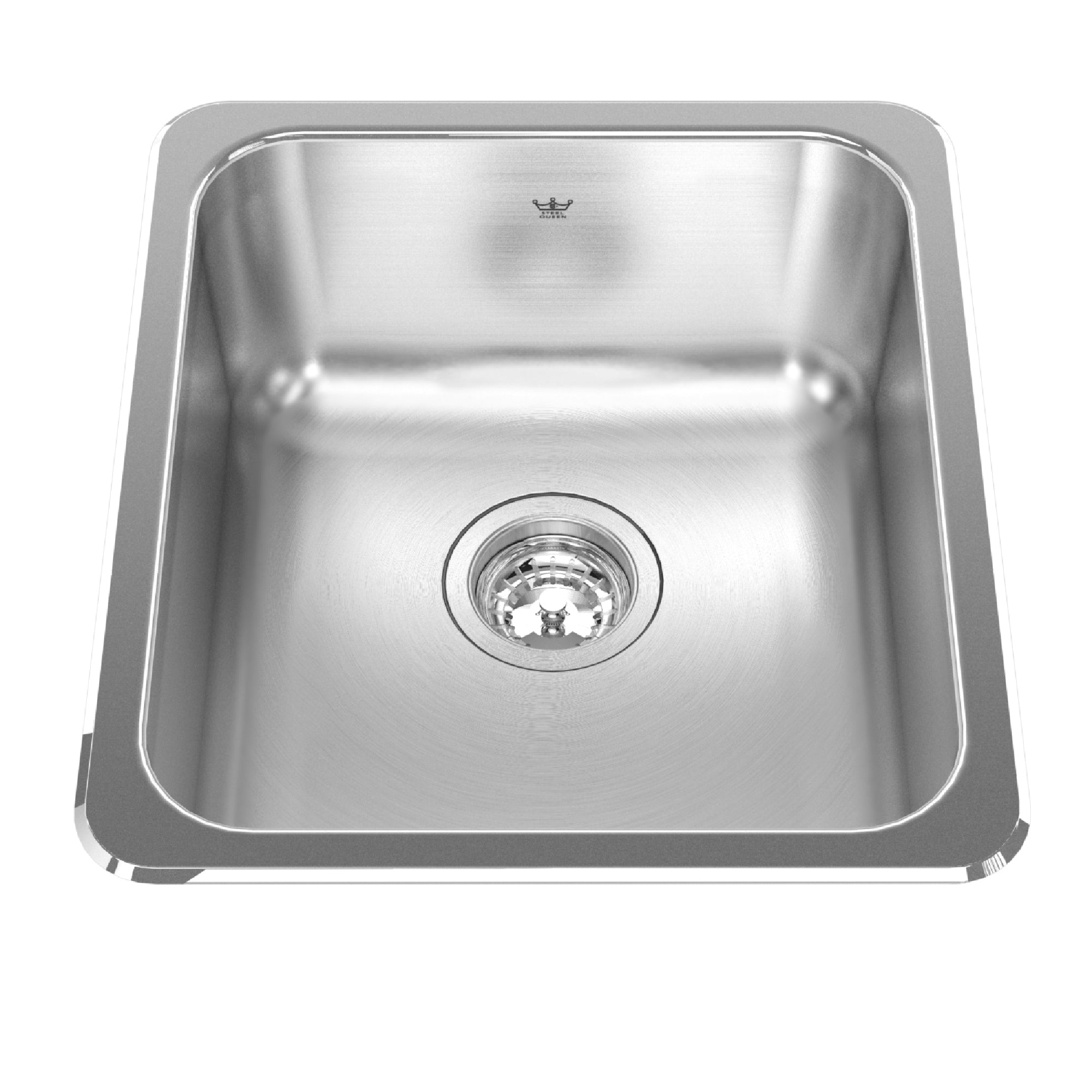 Steel Queen 16,13 pouces LR x 18,13 pouces FB Drop dans un bol simple évier de cuisine en acier inoxydable
