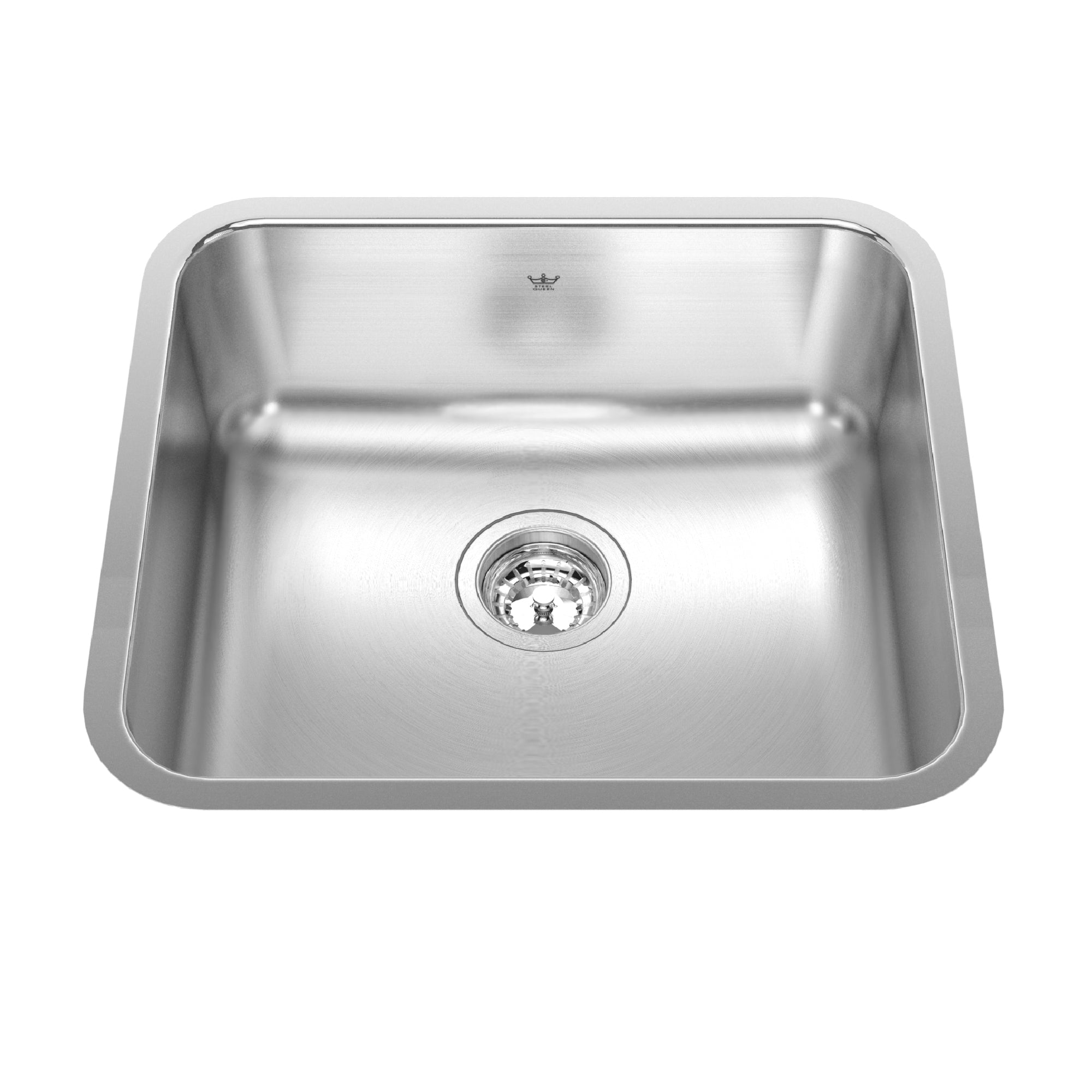 Steel Queen 19,75 pouces LR x 17,75 pouces FB Undermount Bowl Single Indexless Steel Kitchen