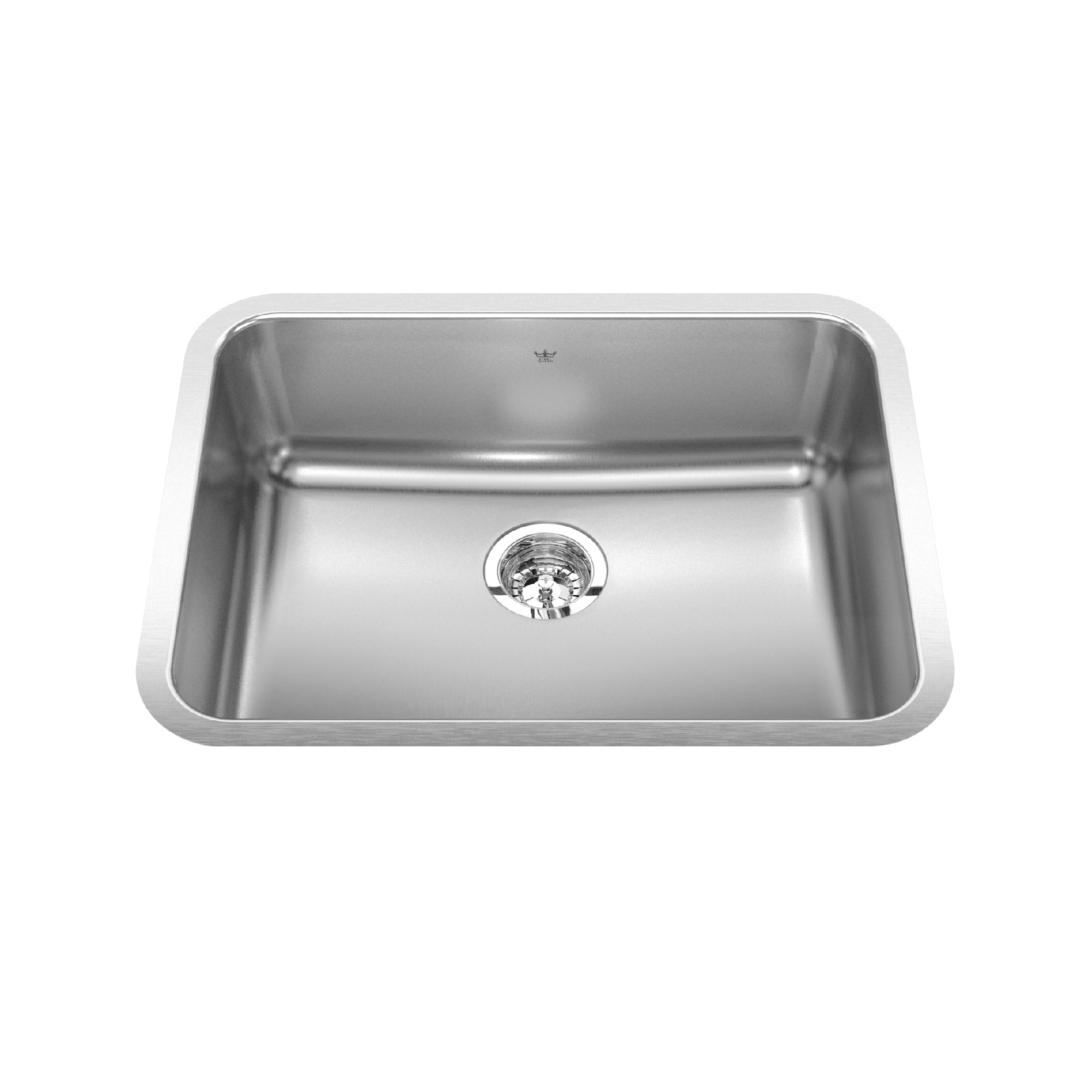 Steel Queen 24,75 pouces LR x 18,75 pouces FB Undermount Bowl Single Indexless Steel Kitchen