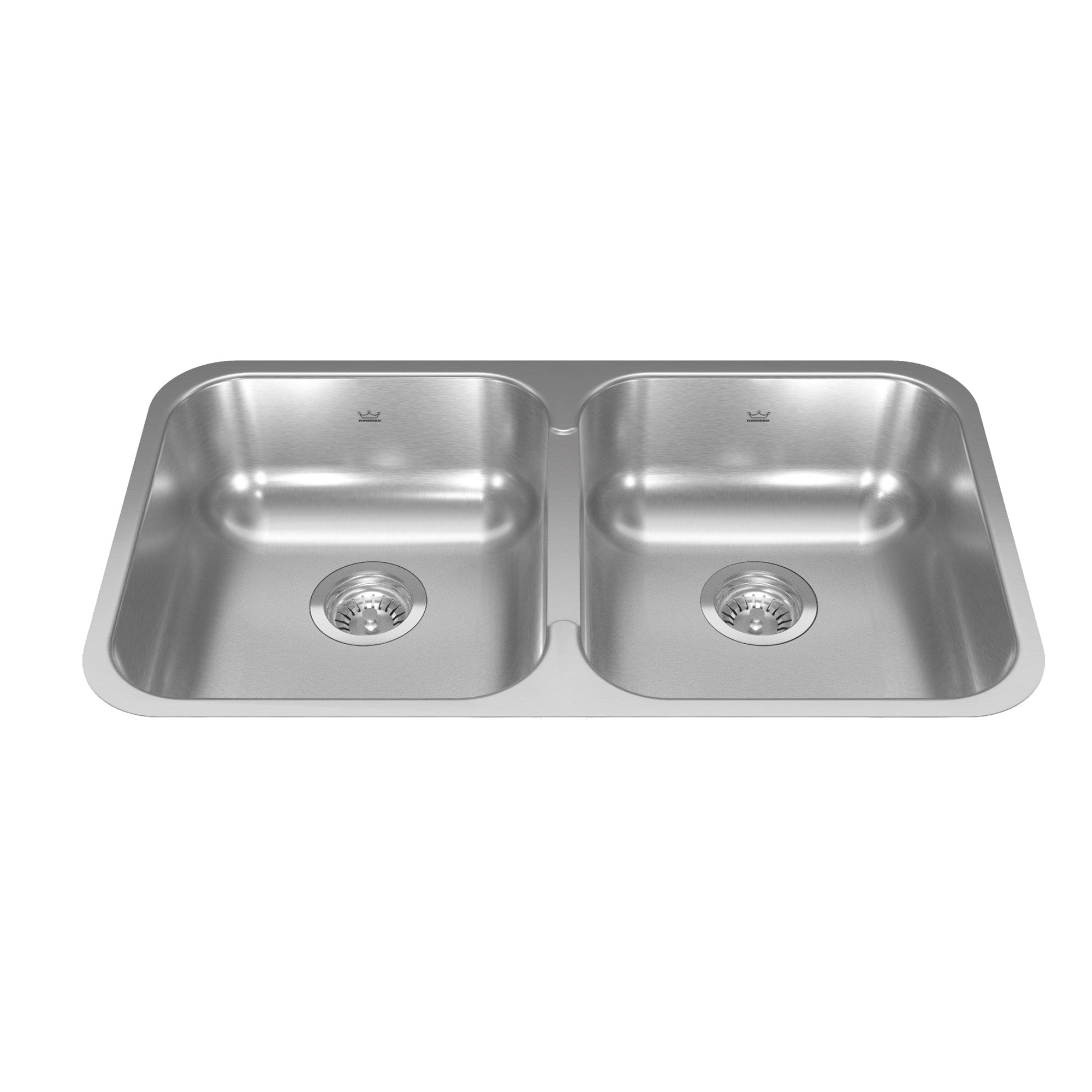 Reginox 30.88 inch LR x 17.75 inch FB Undermount Double Bowl Stainless Steel Kitchen Sink